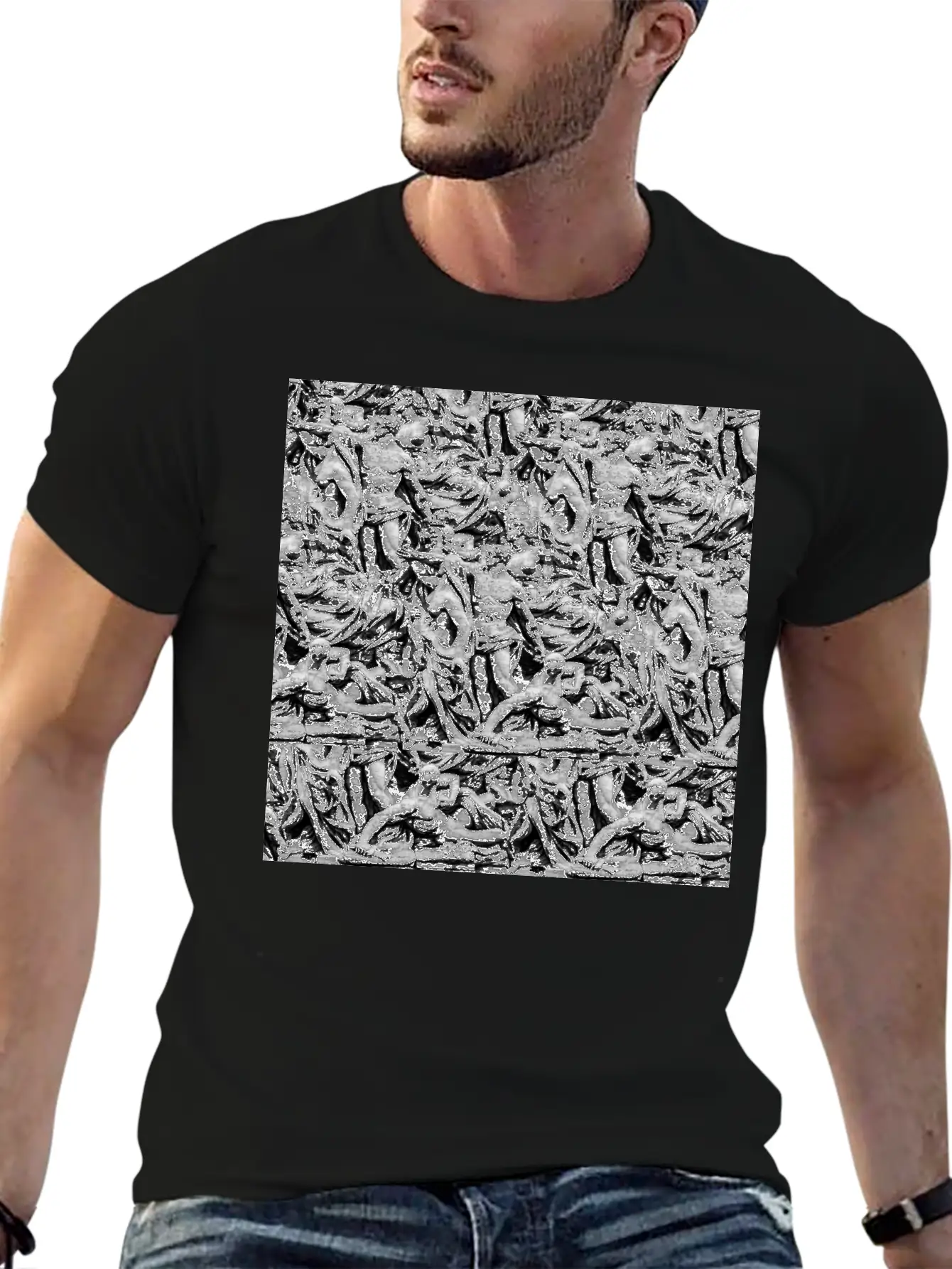 Sculpture Collage Soft Cotton Short Sleeve Tee – Unisex Wardrobe Staple