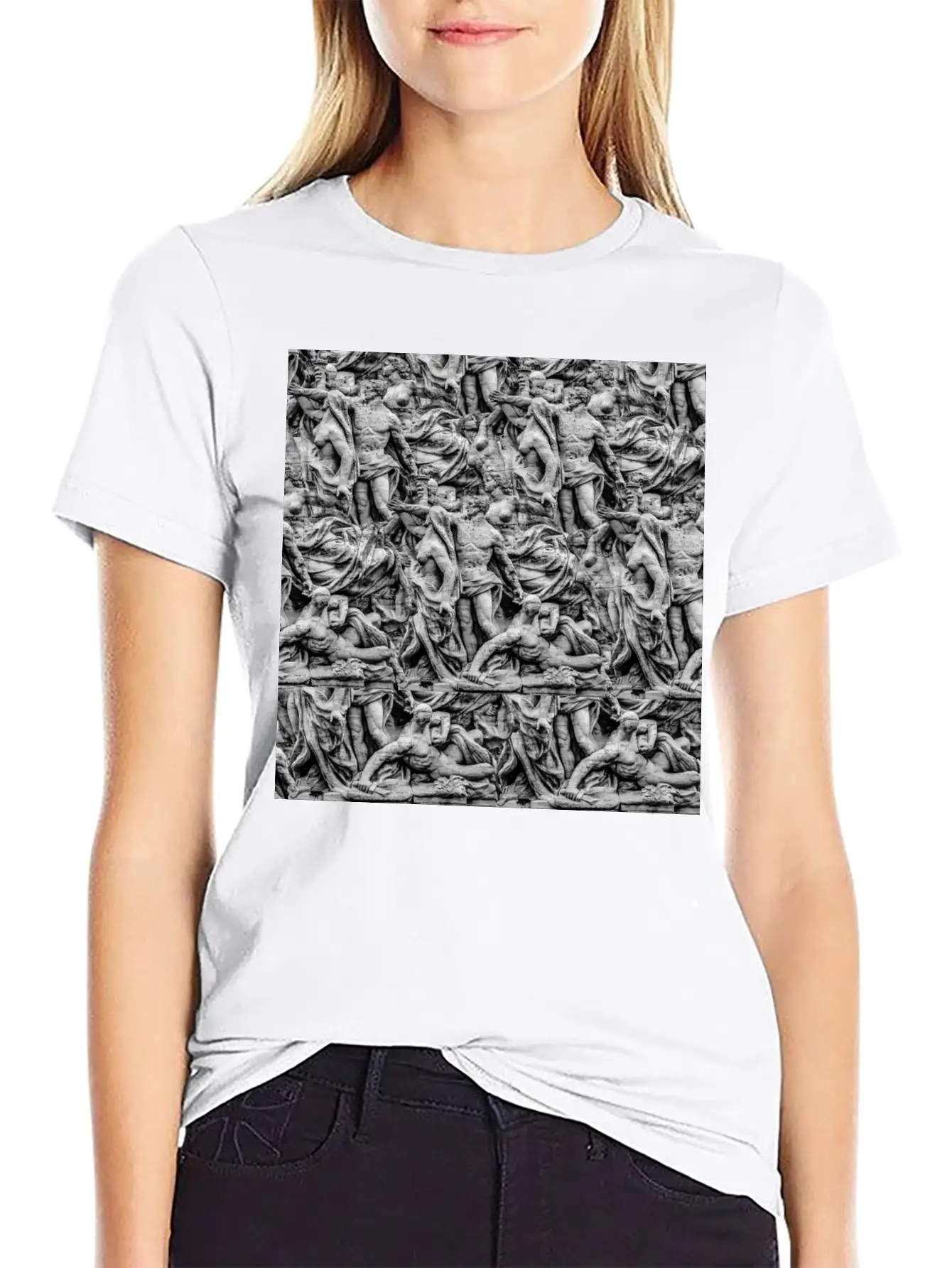 Sculpture Collage Soft Cotton Short Sleeve Tee – Unisex Wardrobe Staple