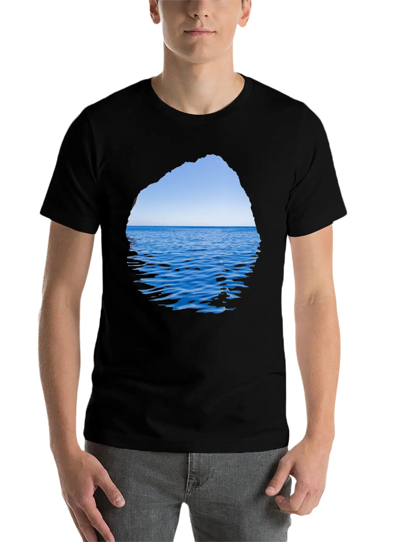 Sea-Through Lightweight Cotton T-Shirt – Daily Comfort Graphic Shirt