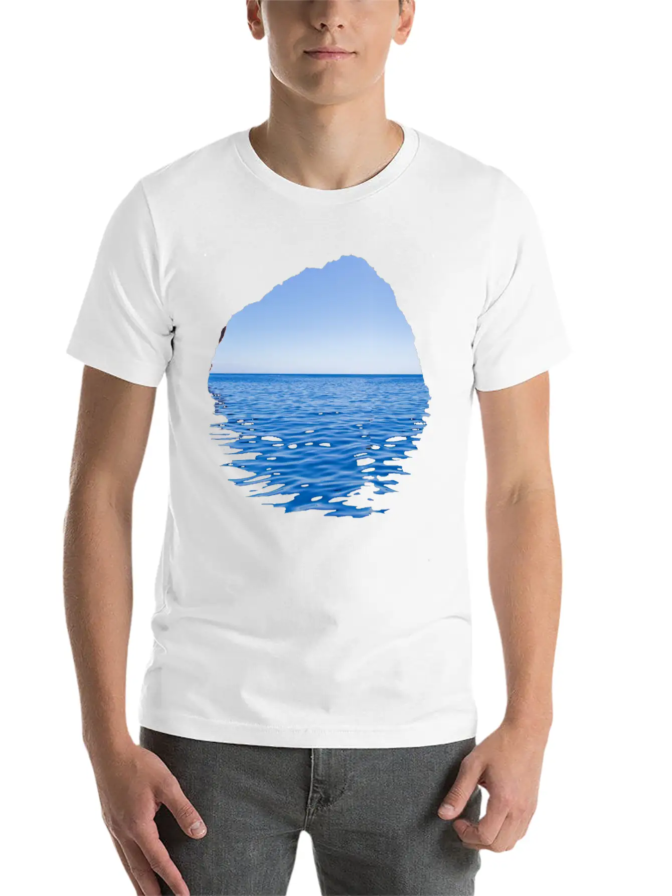 Sea-Through Lightweight Cotton T-Shirt – Daily Comfort Graphic Shirt
