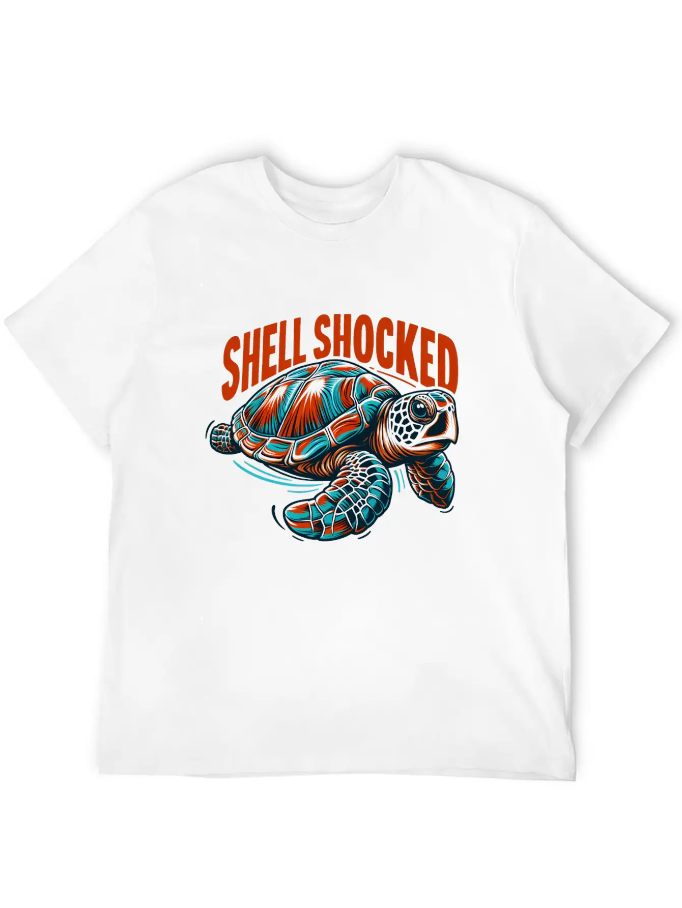Sea Turtle: Shell Shocked Unisex Casual T-Shirt – Clean Design For Daily Comfort