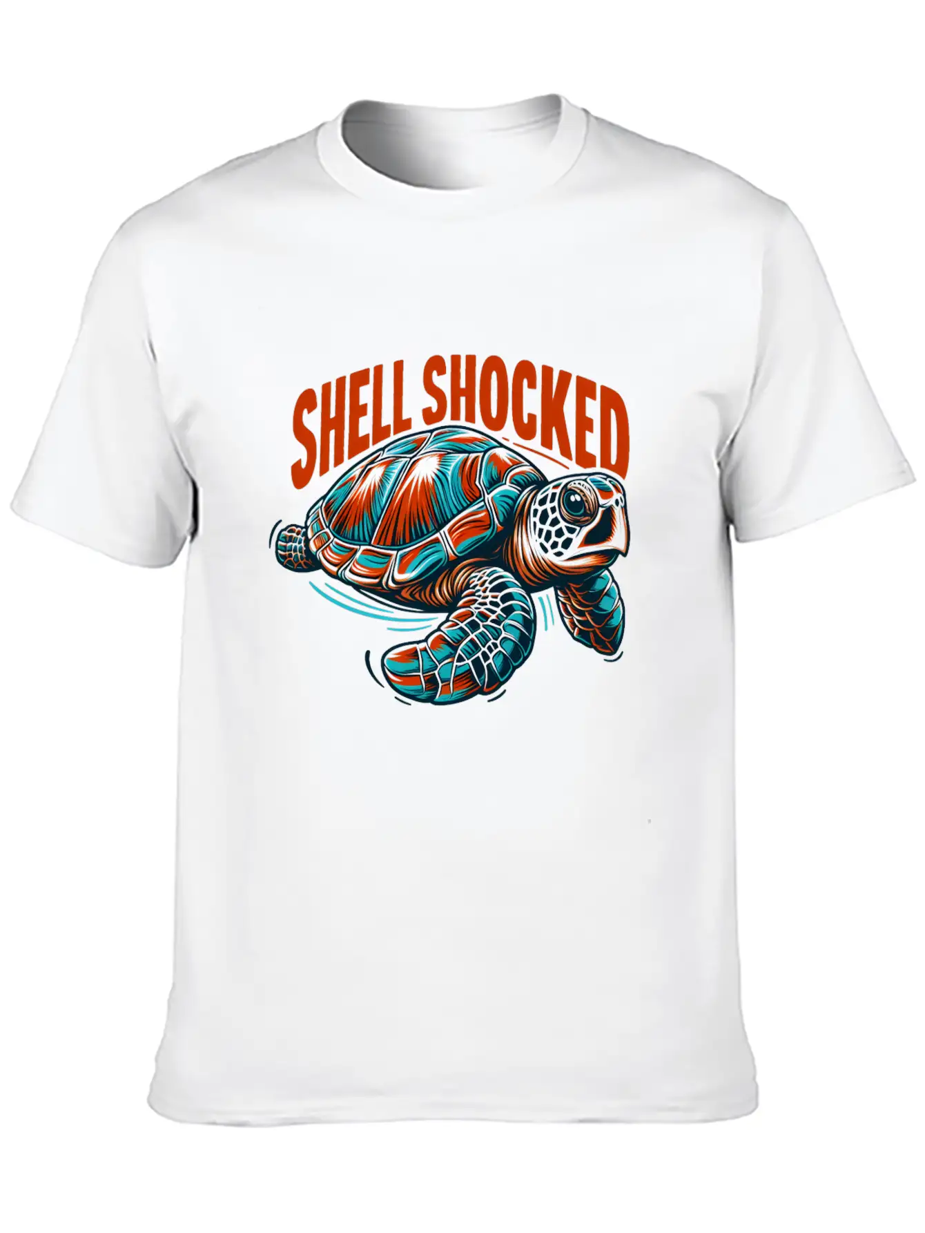 Sea Turtle: Shell Shocked Unisex Casual T-Shirt – Clean Design For Daily Comfort