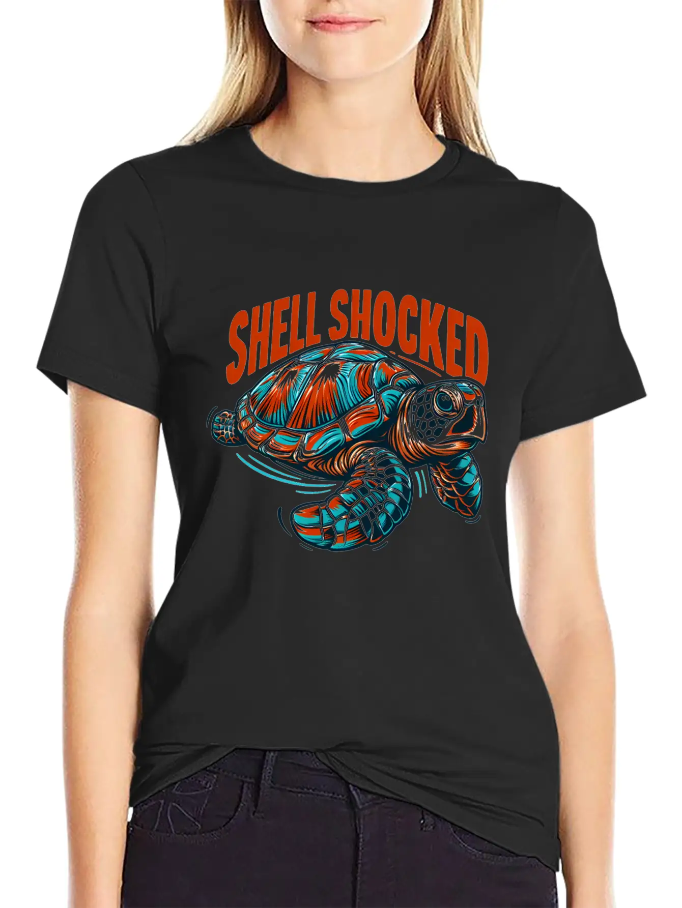 Sea Turtle: Shell Shocked Unisex Casual T-Shirt – Clean Design For Daily Comfort