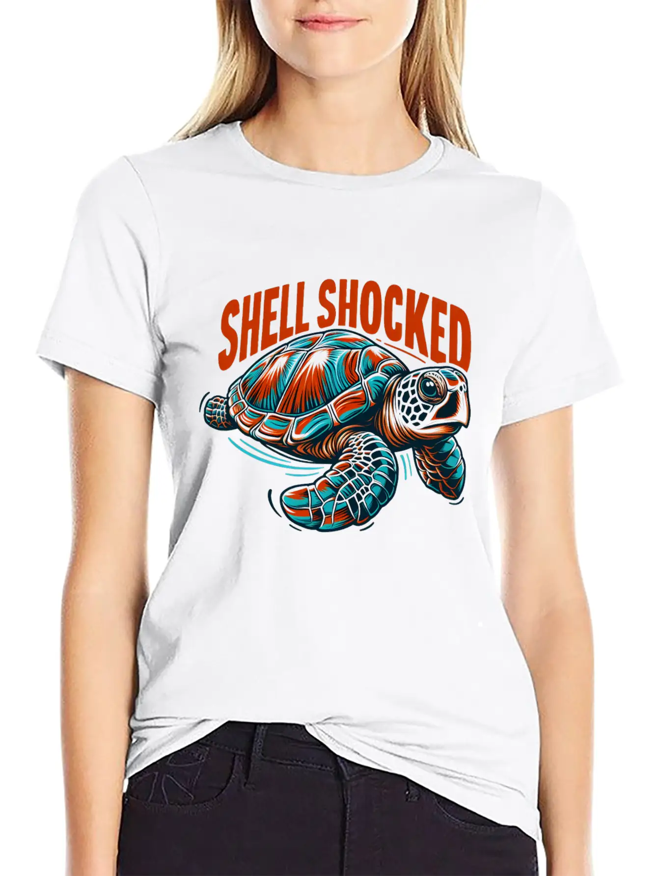 Sea Turtle: Shell Shocked Unisex Casual T-Shirt – Clean Design For Daily Comfort