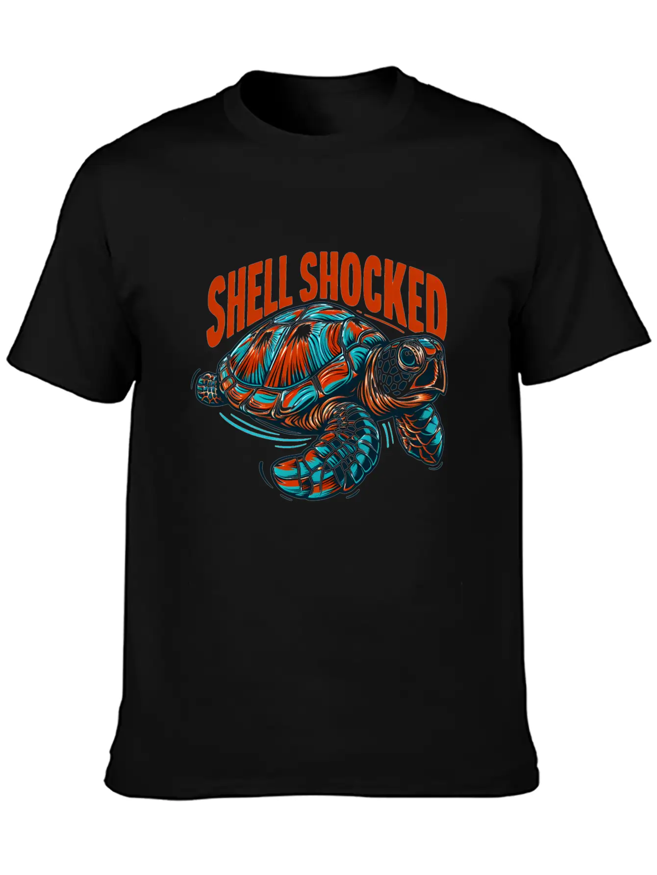 Sea Turtle: Shell Shocked Unisex Casual T-Shirt – Clean Design For Daily Comfort