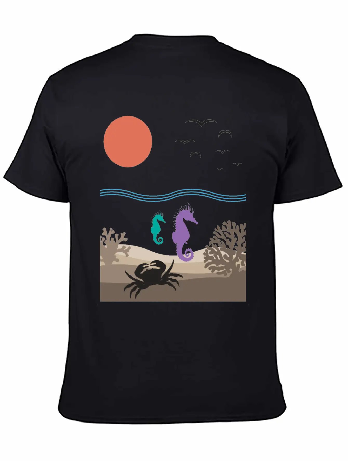 Sea Underwater Landscape Animals Nature Gift Relaxed Everyday Tee – Lightweight And Durable Cotton