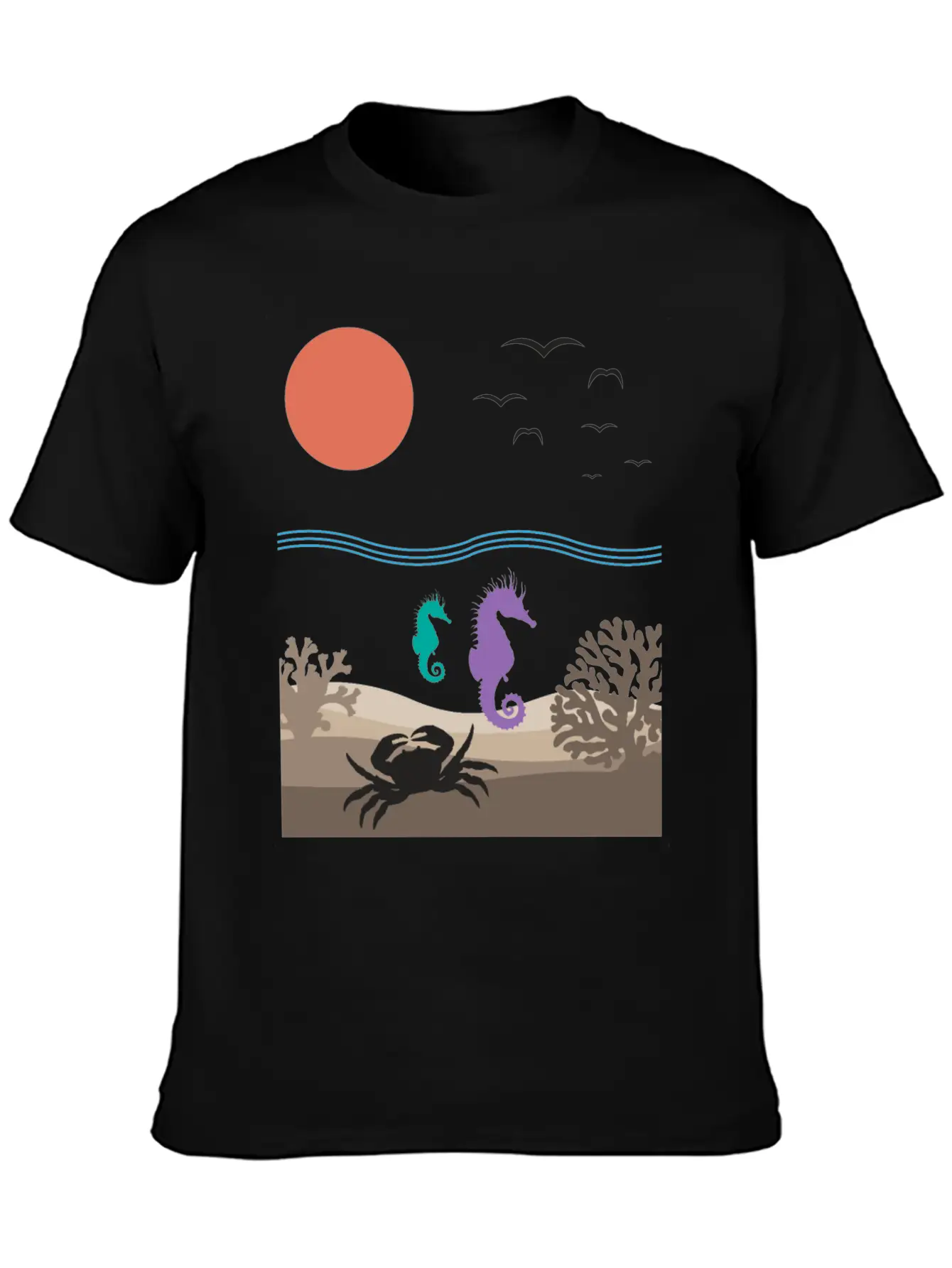 Sea Underwater Landscape Animals Nature Gift Relaxed Everyday Tee – Lightweight And Durable Cotton