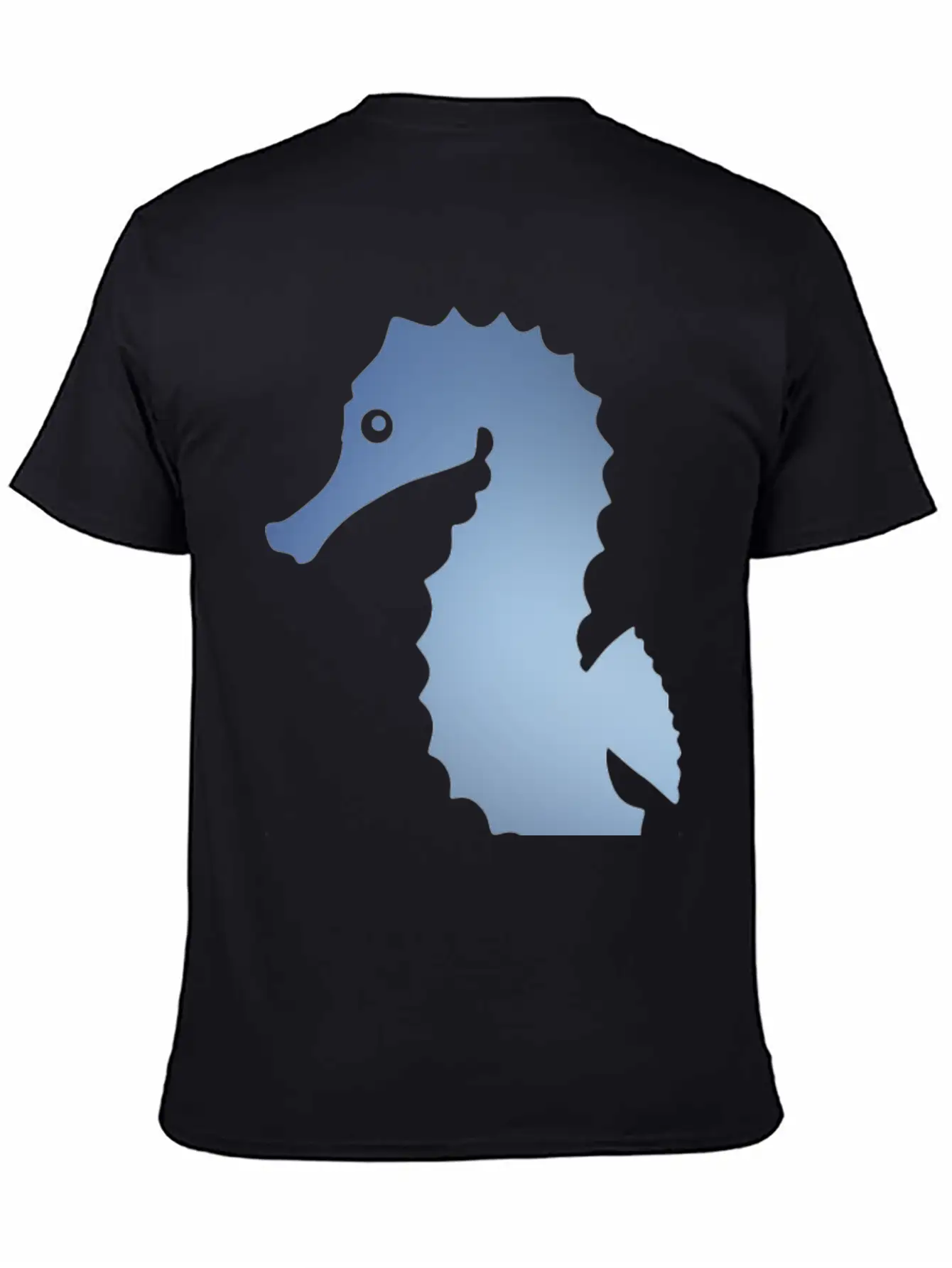 Seahorse In Sea Blue Gradient Color Lightweight Cotton T-Shirt – Daily Comfort Graphic Shirt