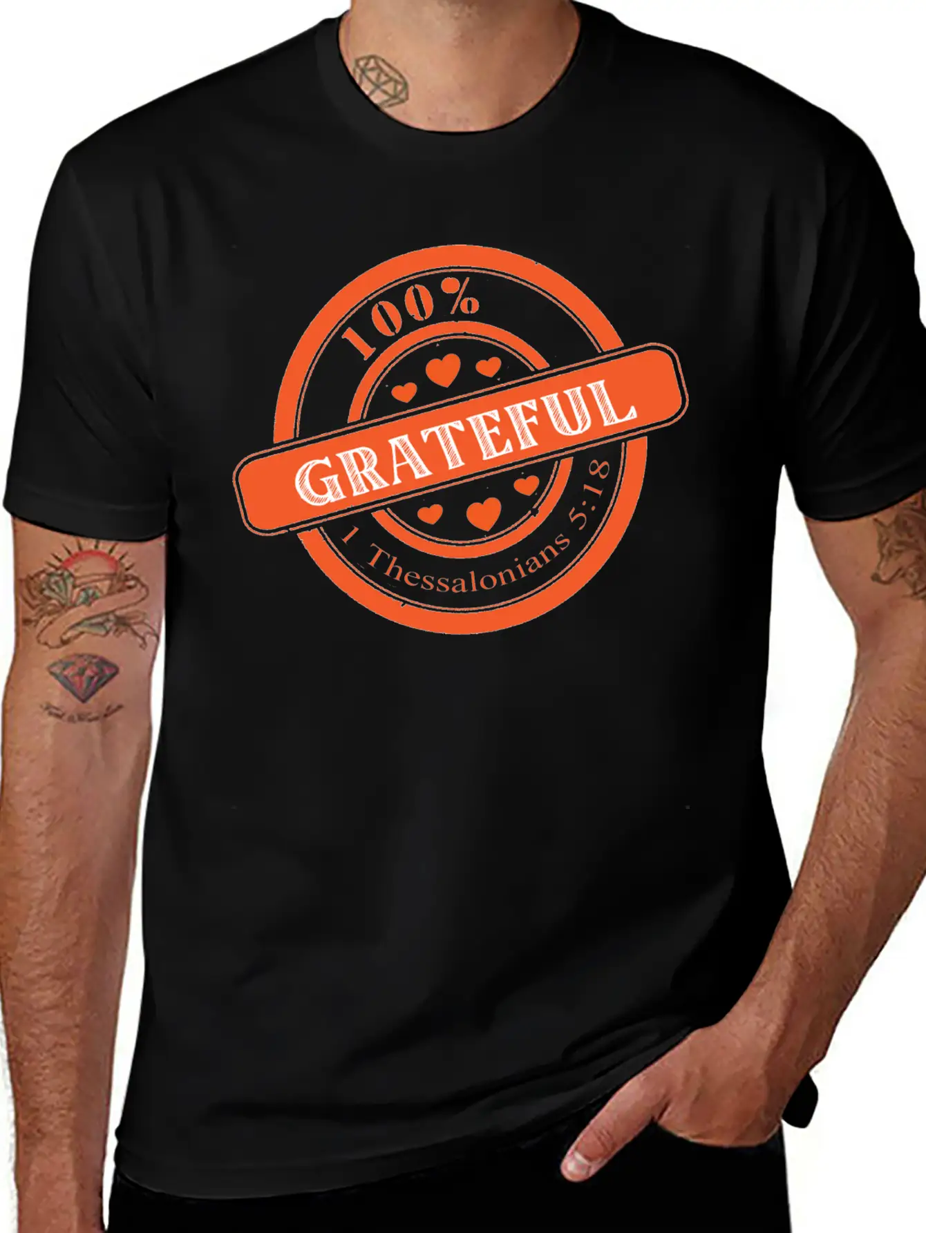 Sealed 100% Grateful -1 Thessalonians 5:18 Stylish Everyday T-Shirt – Unisex Basic Cotton Tee