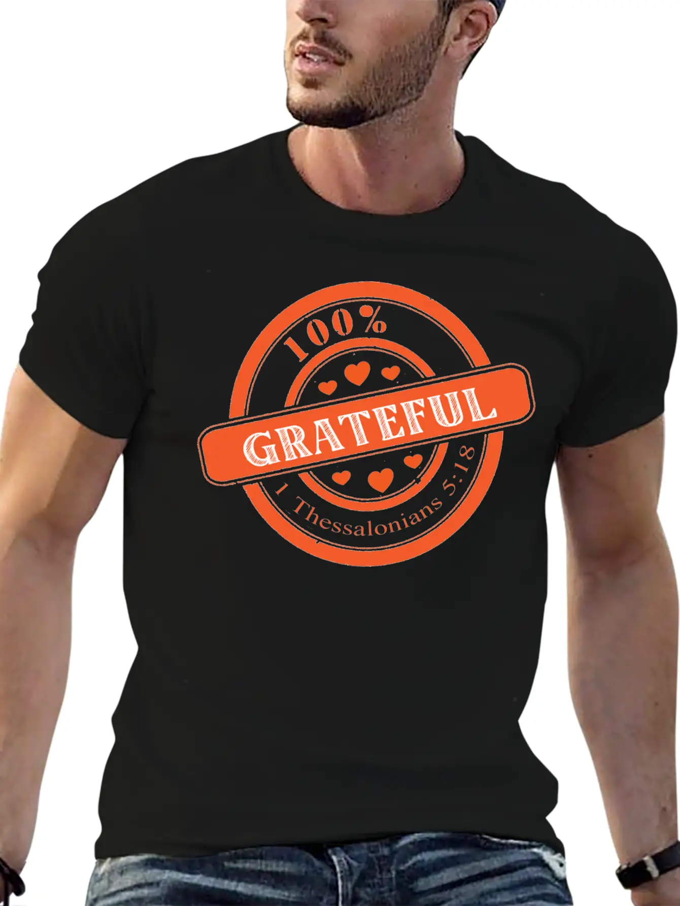 Sealed 100% Grateful -1 Thessalonians 5:18 Stylish Everyday T-Shirt – Unisex Basic Cotton Tee
