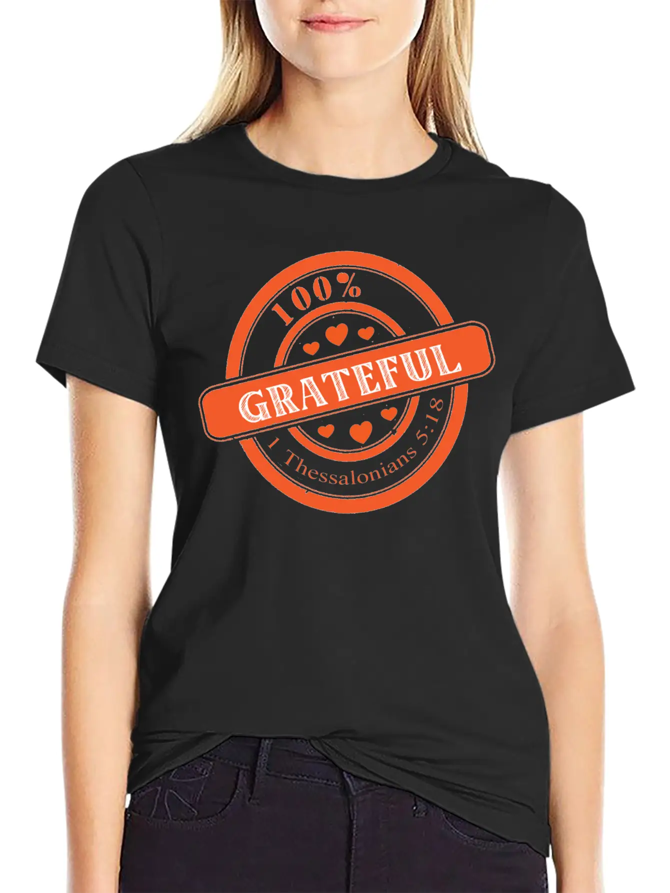 Sealed 100% Grateful -1 Thessalonians 5:18 Stylish Everyday T-Shirt – Unisex Basic Cotton Tee
