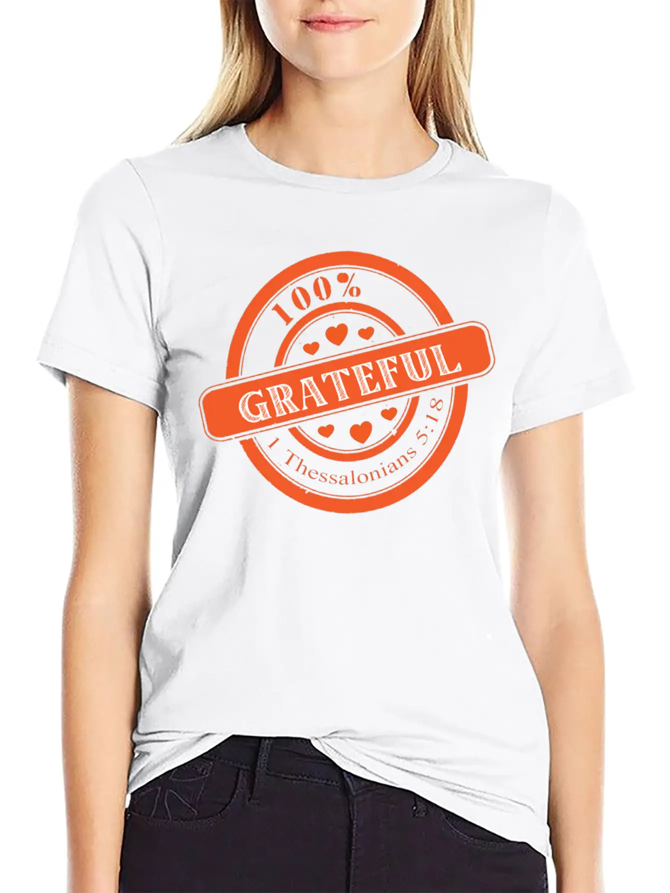 Sealed 100% Grateful -1 Thessalonians 5:18 Stylish Everyday T-Shirt – Unisex Basic Cotton Tee