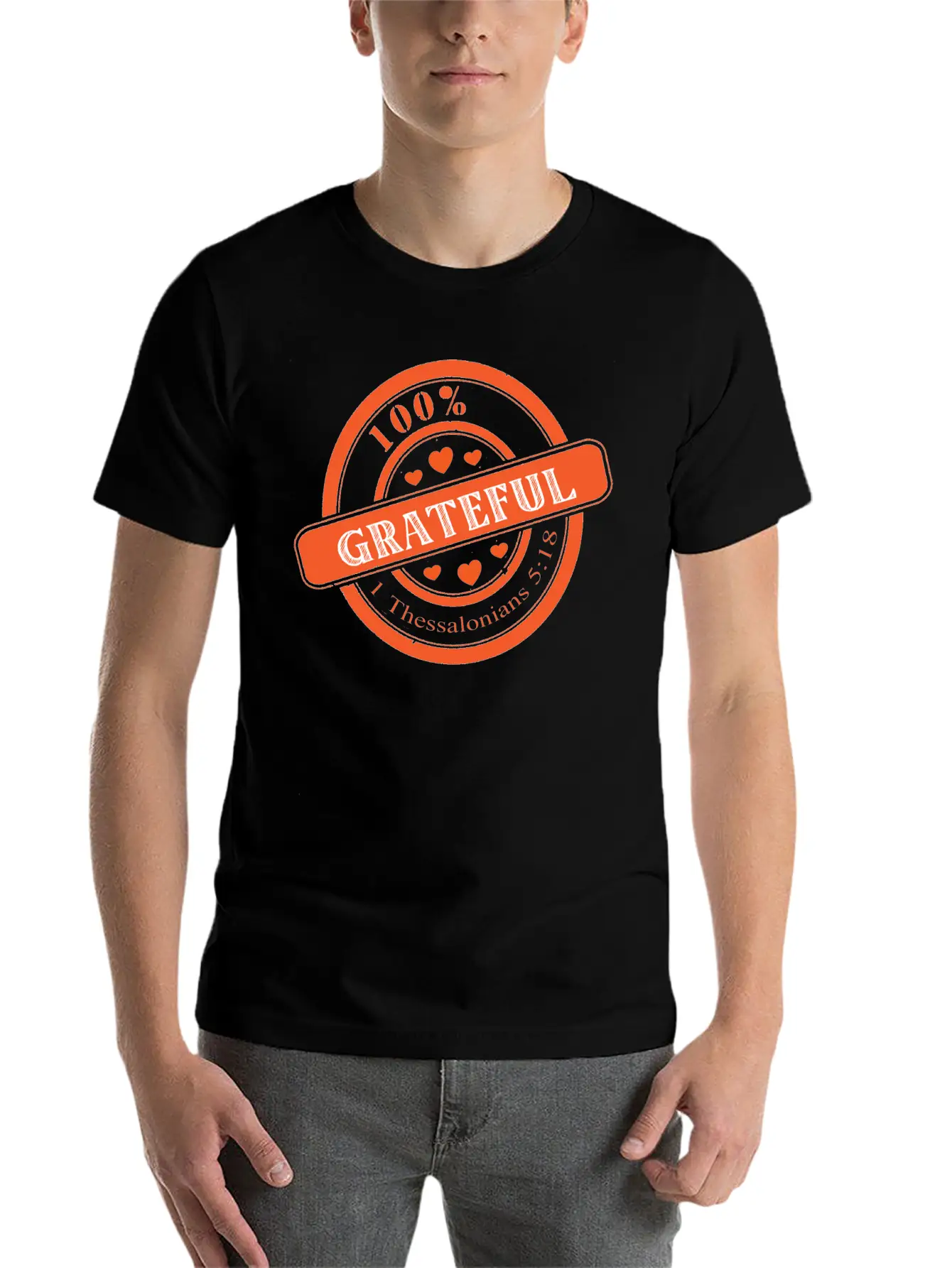 Sealed 100% Grateful -1 Thessalonians 5:18 Stylish Everyday T-Shirt – Unisex Basic Cotton Tee
