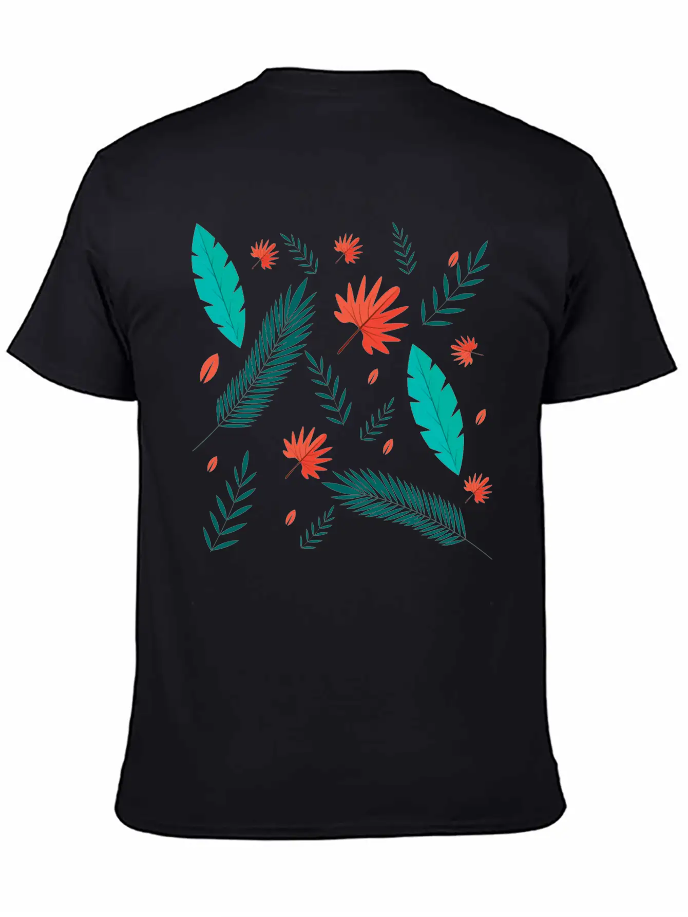 Seamless Leaf Pattened Design For Nature Modern Fit Casual T-Shirt ��� Clean And Versatile Design