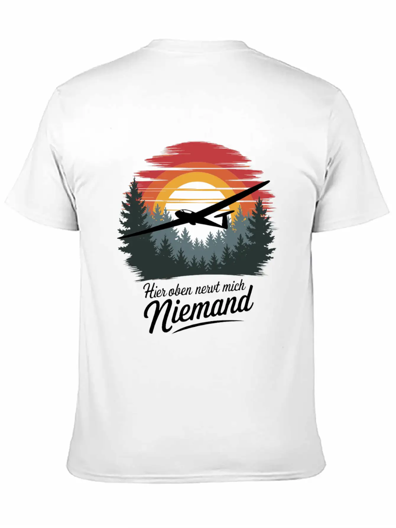 Segelflieger Serenity Hier Oben Nervt Mich Niemand Unisex Casual T-Shirt – Clean Design For Daily Comfort