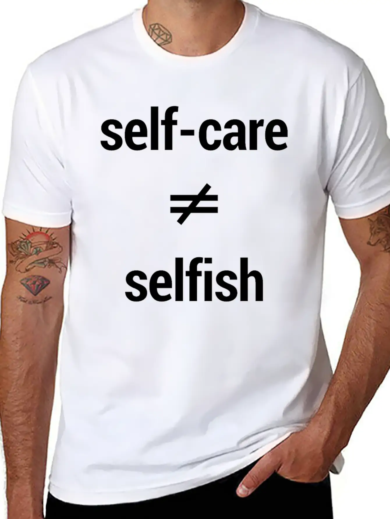 Self Care Is Not Selfish Mental Health Classic Fit Graphic Tee For Daily Comfort – Unisex Cotton Shirt