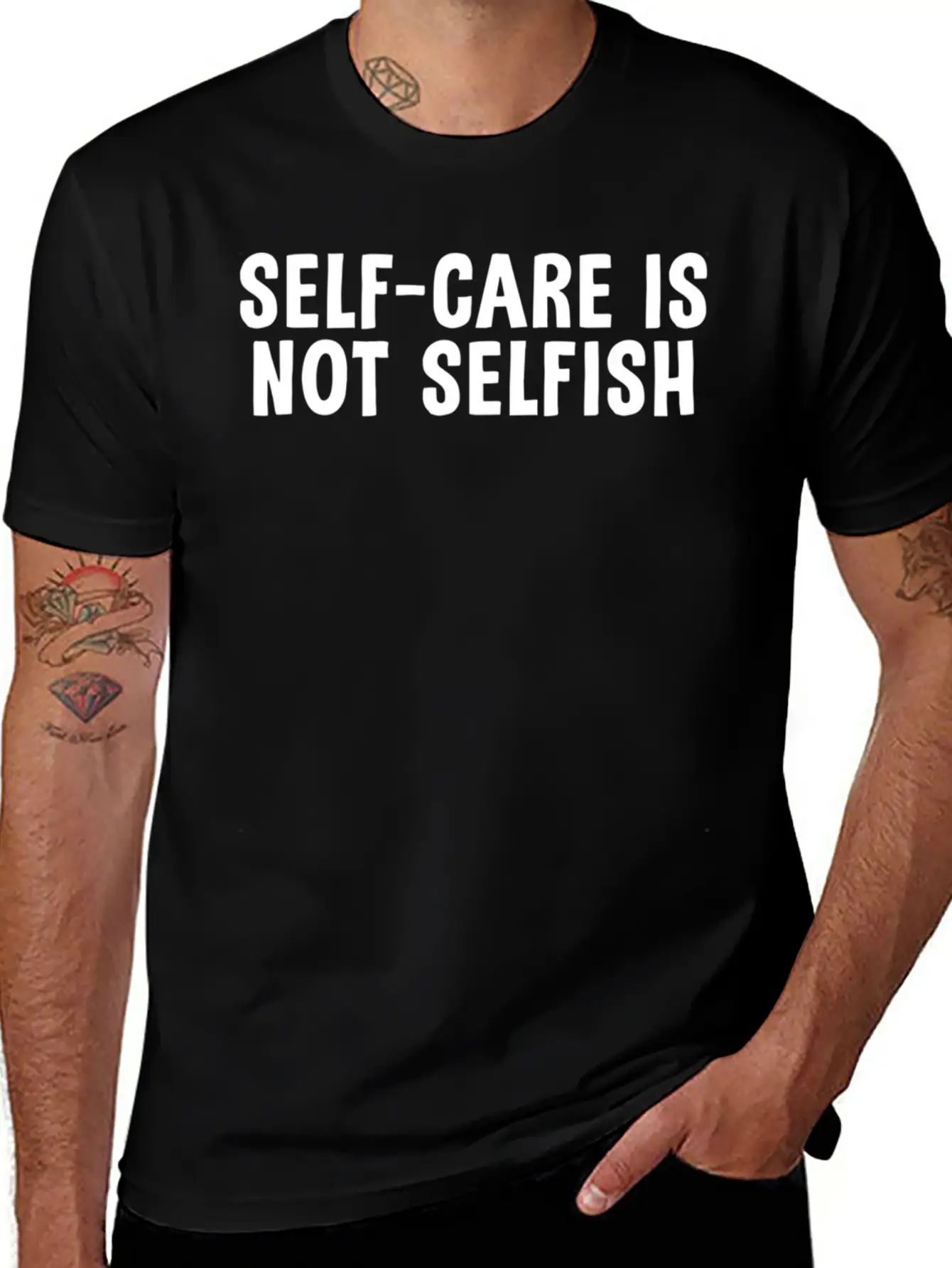 Self-Care Is Not Selfish Unisex Casual T-Shirt – Clean Design For Daily Comfort