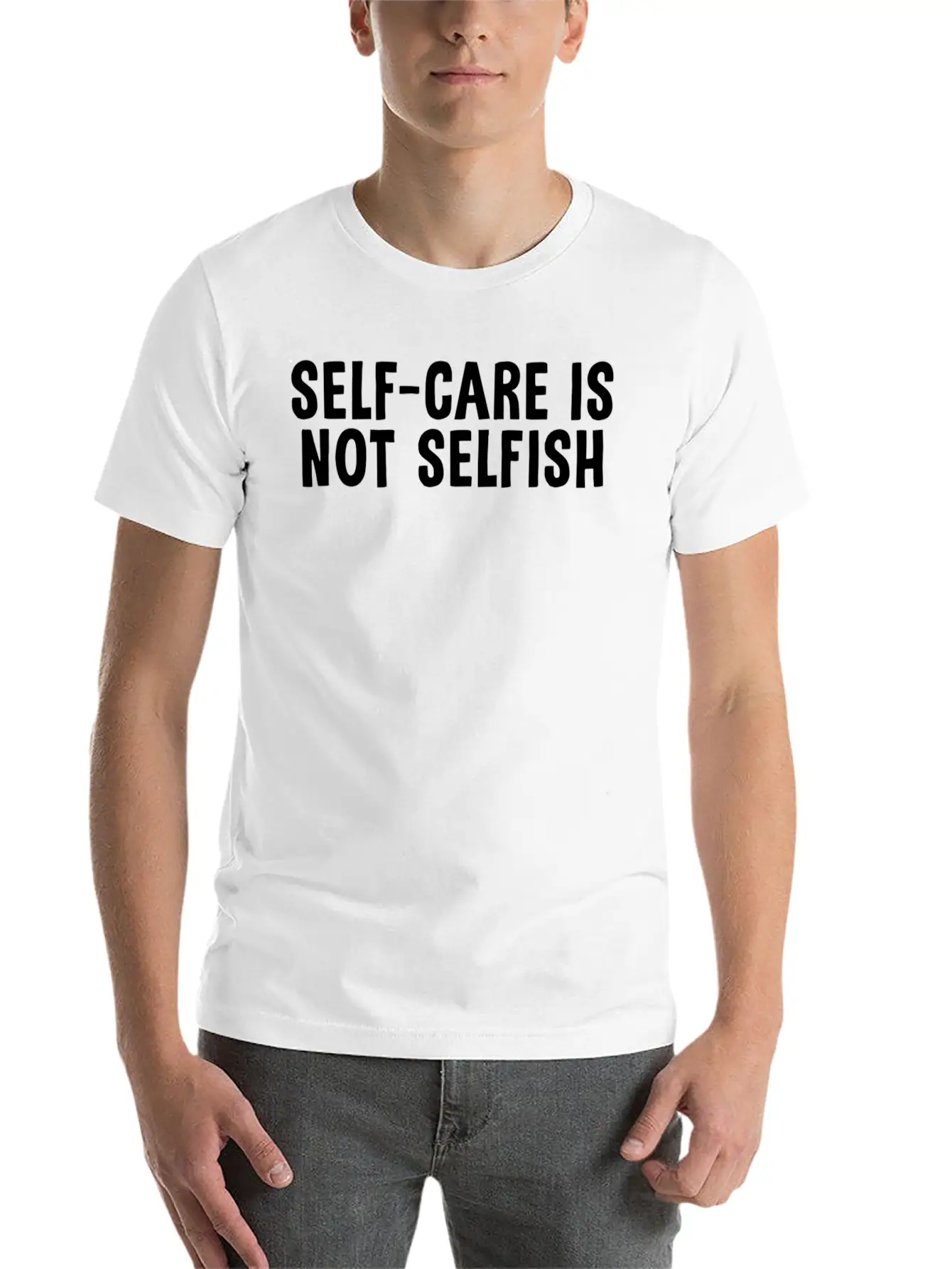 Self-Care Is Not Selfish Unisex Casual T-Shirt – Clean Design For Daily Comfort