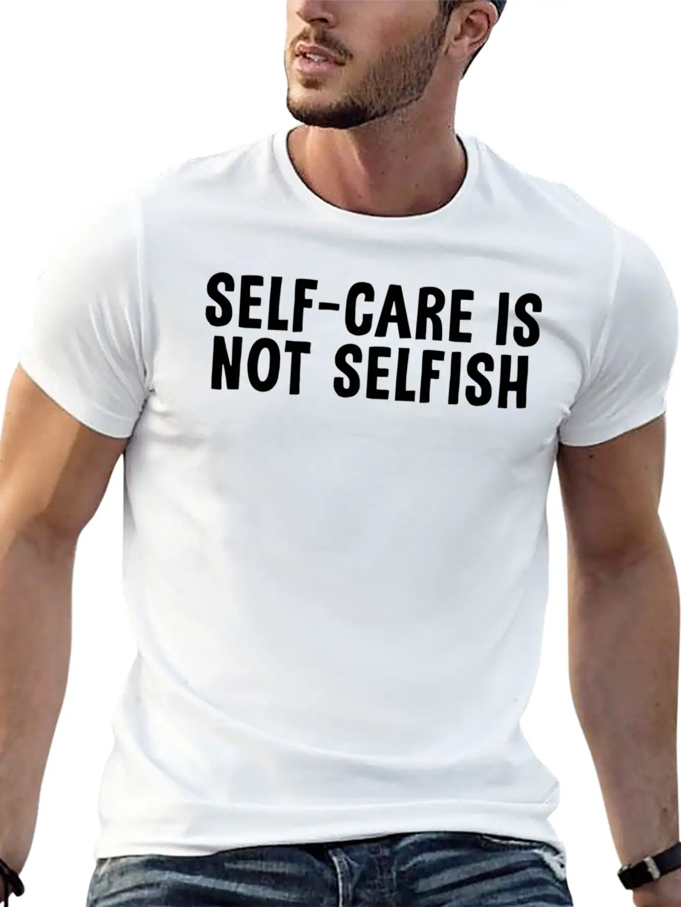 Self-Care Is Not Selfish Unisex Casual T-Shirt – Clean Design For Daily Comfort