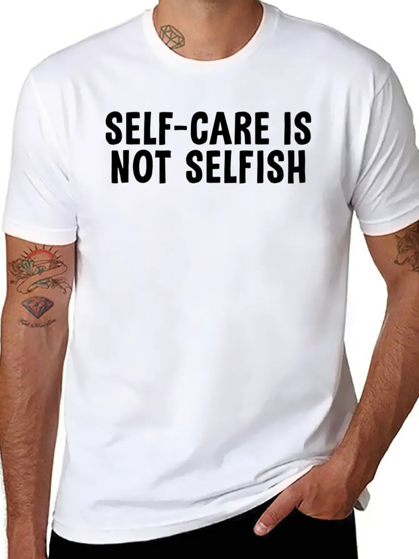 Self-Care Is Not Selfish Unisex Casual T-Shirt – Clean Design For Daily Comfort