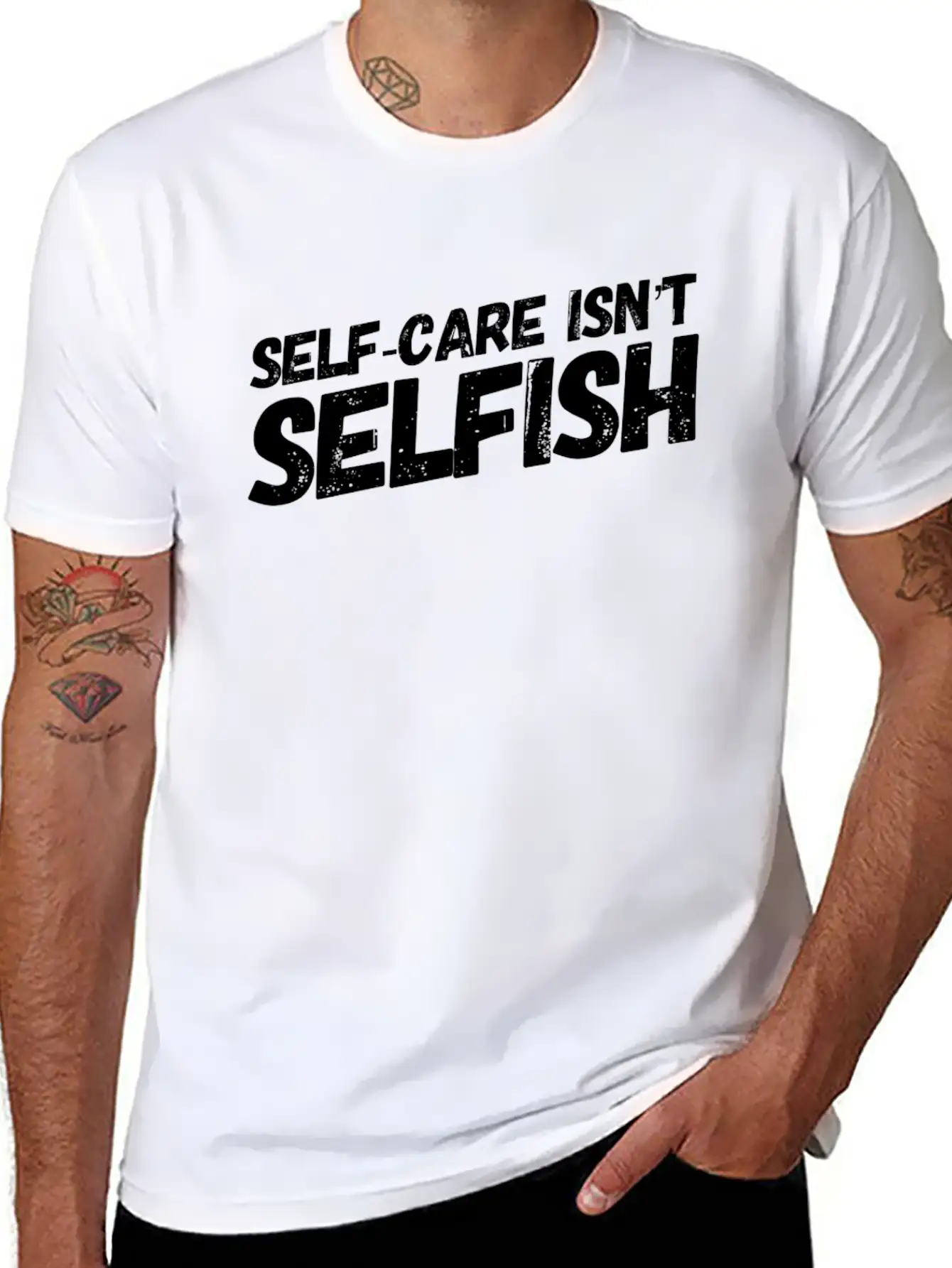Self Care Isn't Selfish Unisex Casual T-Shirt – Clean Design For Daily Comfort