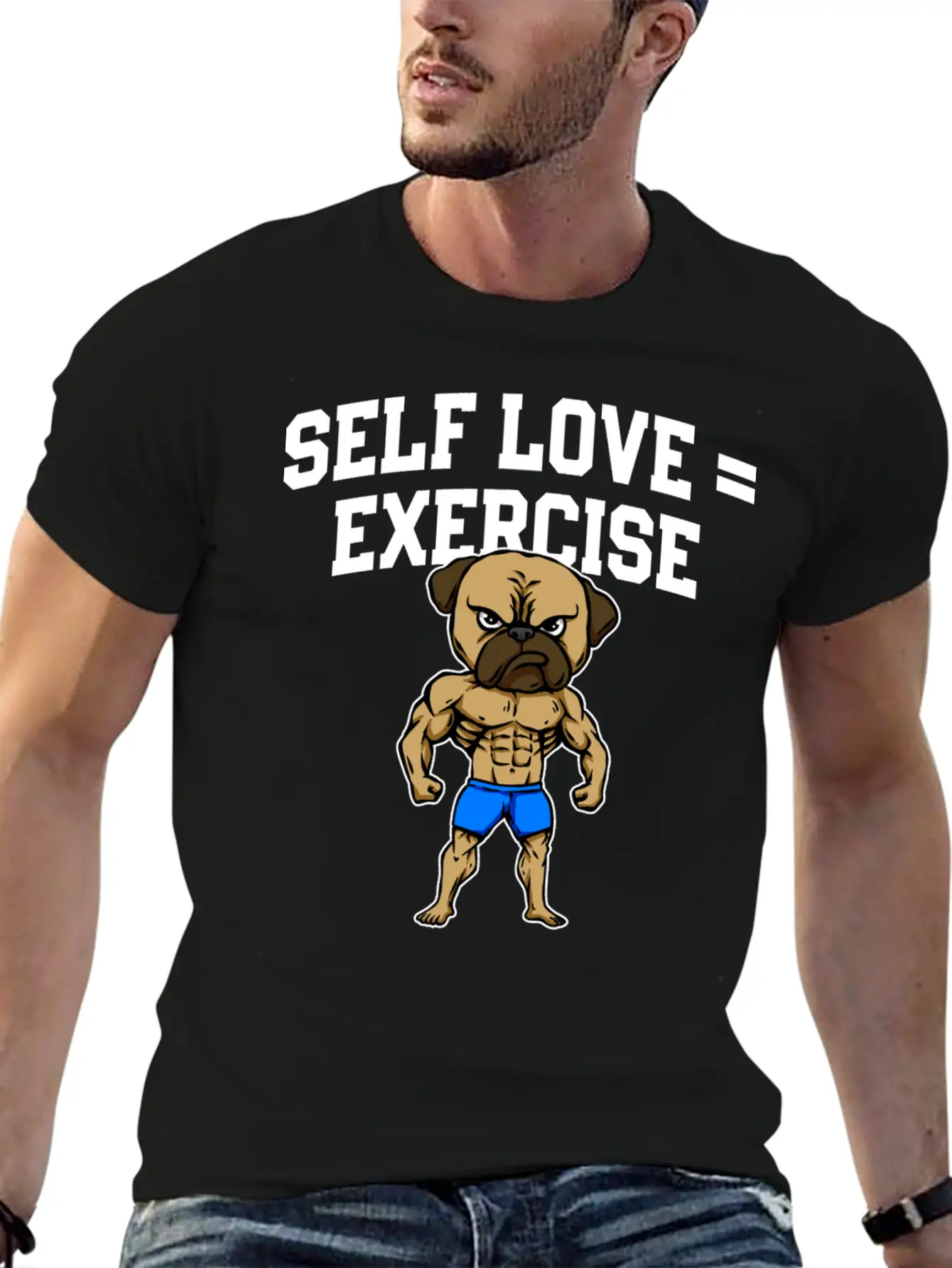 Self Love Exercise Workout Motivational Quote Gym Essential Cotton Tee For Daily Outfits – Unisex Style