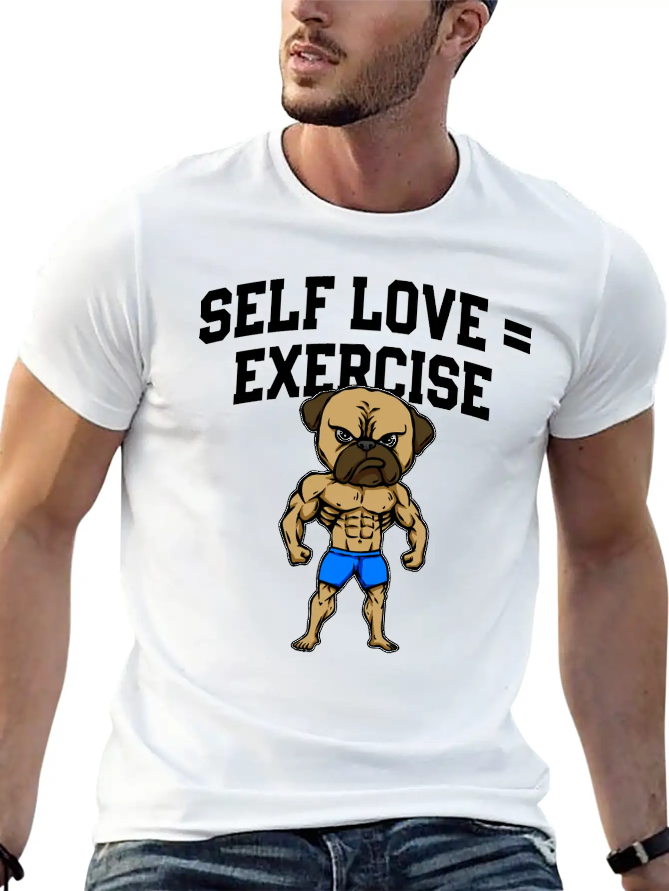 Self Love Exercise Workout Motivational Quote Gym Essential Cotton Tee For Daily Outfits – Unisex Style
