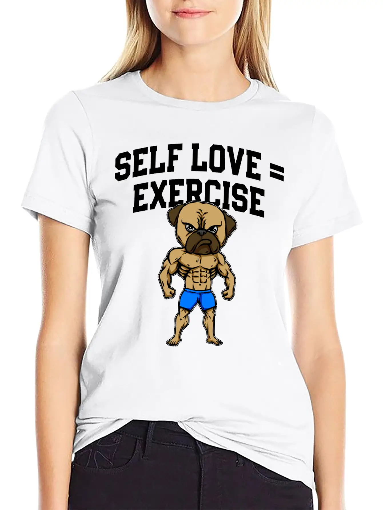 Self Love Exercise Workout Motivational Quote Gym Essential Cotton Tee For Daily Outfits – Unisex Style
