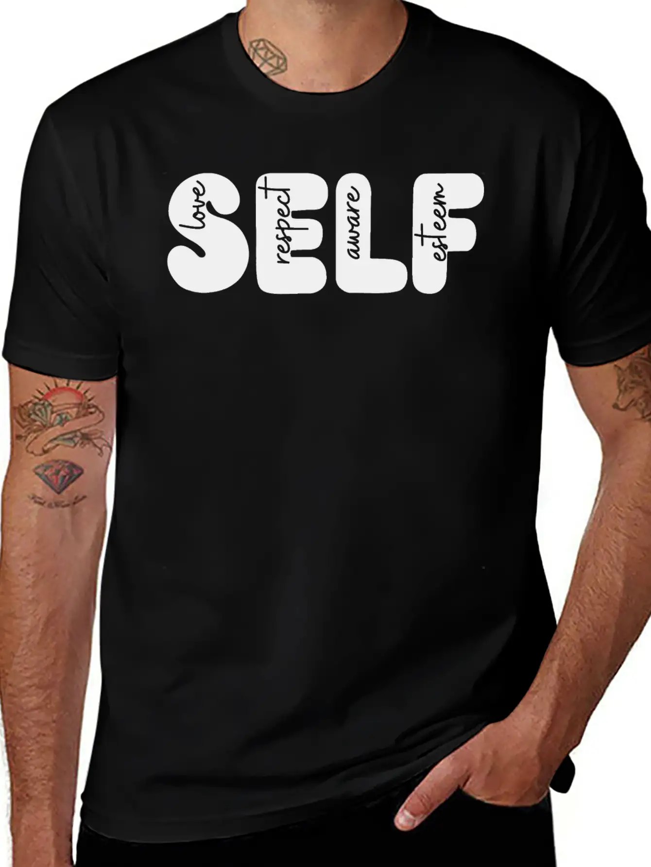 Self Love, Self Respect, Self Aware, Self Esteem Basic Graphic T-Shirt – Daily Comfort In Soft Cotton