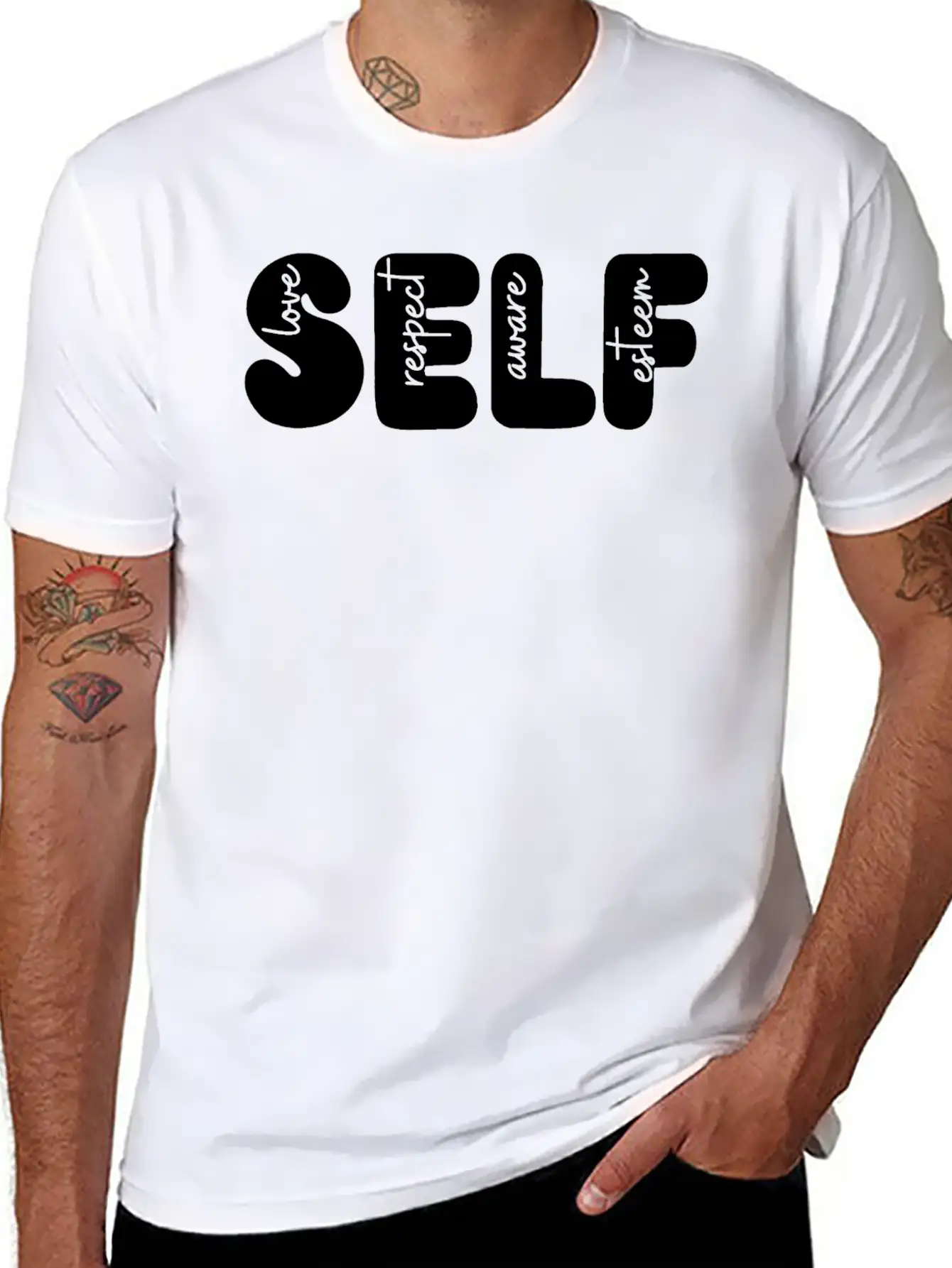 Self Love, Self Respect, Self Aware, Self Esteem Basic Graphic T-Shirt – Daily Comfort In Soft Cotton