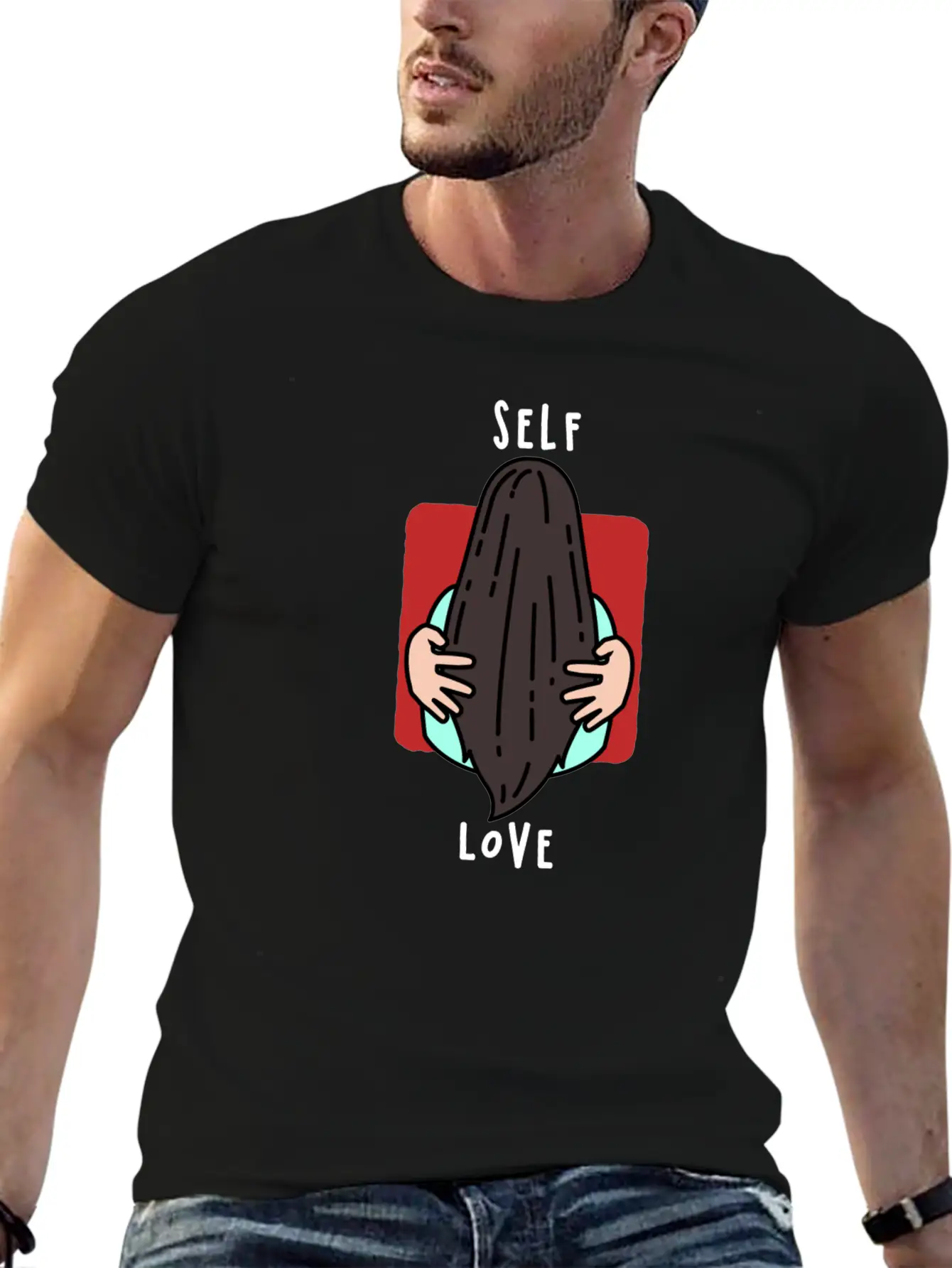Self Love Women's Back Hug Cool Gift Unisex Casual T-Shirt – Clean Design For Daily Comfort