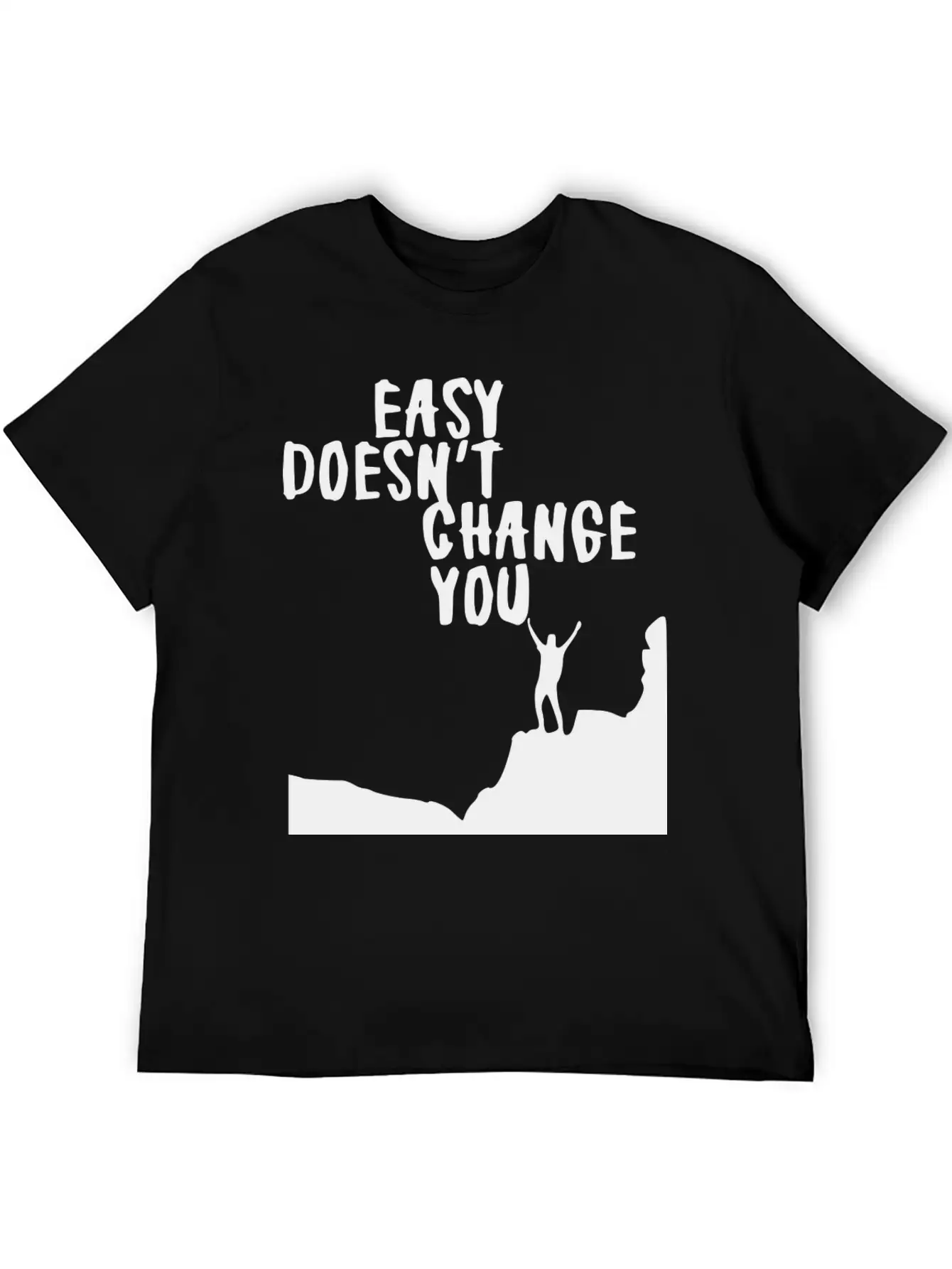 Self Mastery Black Lightweight Cotton T-Shirt – Daily Comfort Graphic Shirt