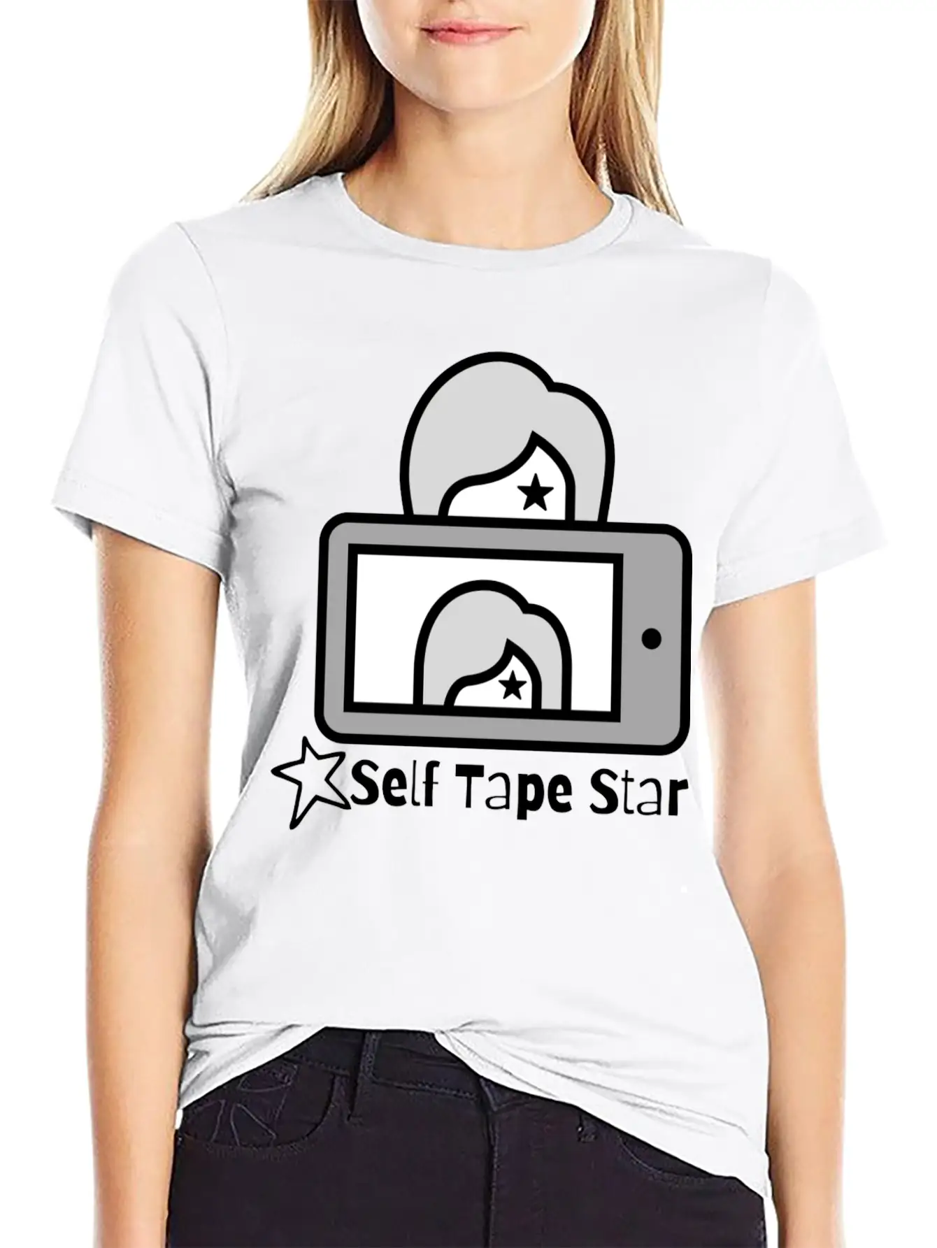 Self Tape Star Vintage Stylish Everyday T-Shirt – Unisex Basic Cotton Tee