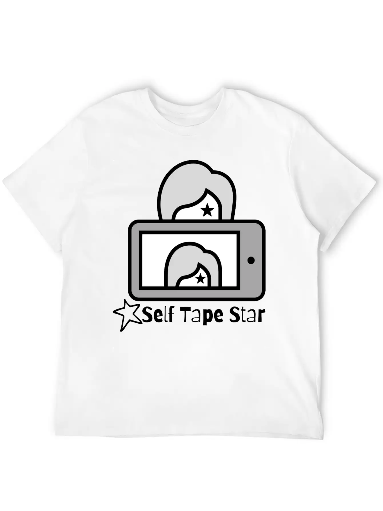 Self Tape Star Vintage Stylish Everyday T-Shirt – Unisex Basic Cotton Tee