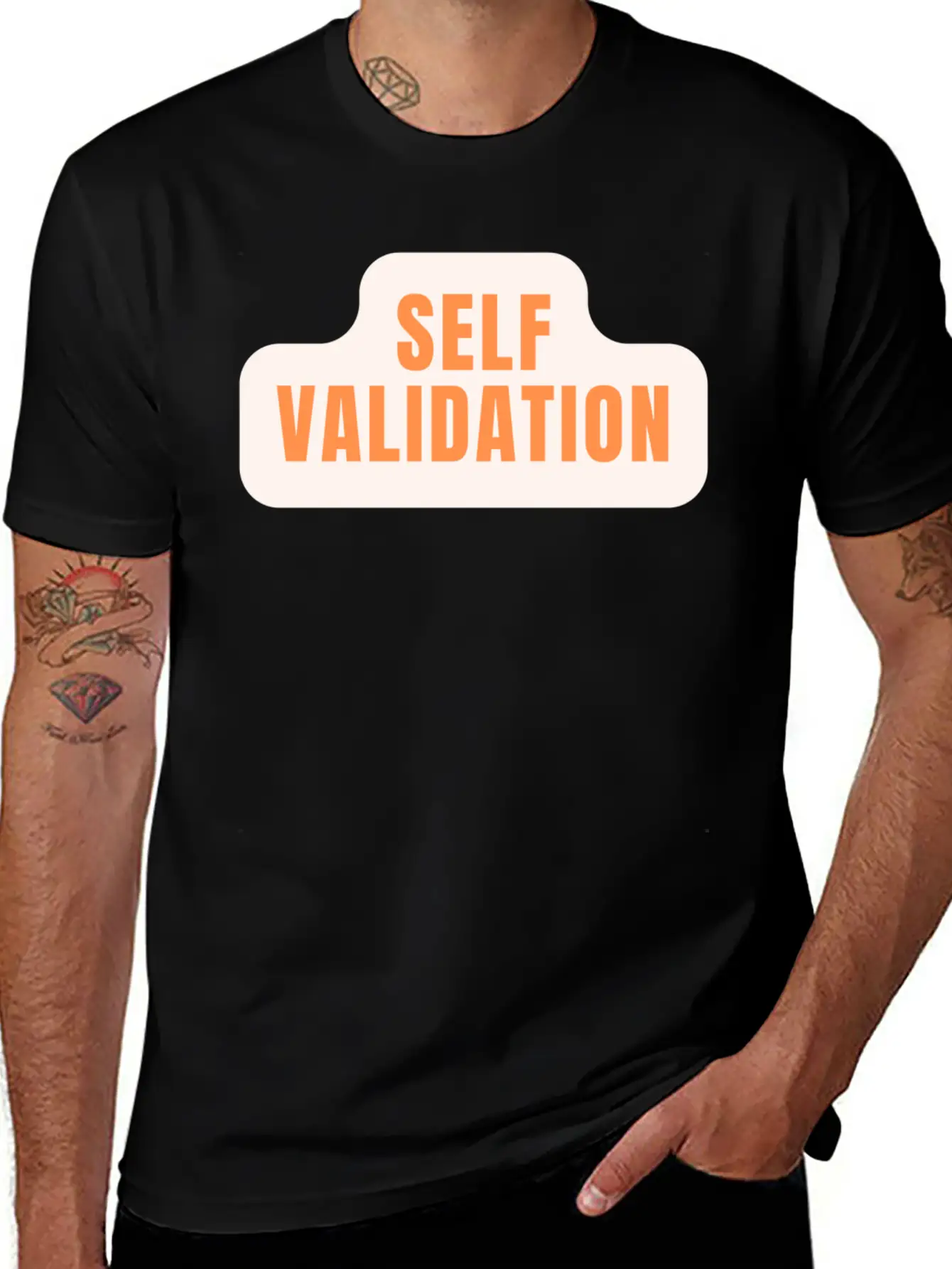 Self Validation : Reflecting Inner Truth Basic Graphic T-Shirt – Daily Comfort In Soft Cotton