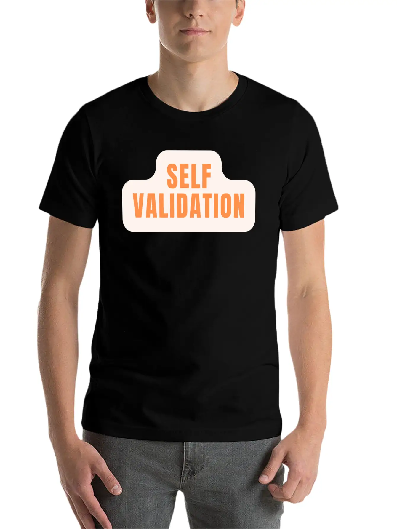 Self Validation : Reflecting Inner Truth Basic Graphic T-Shirt – Daily Comfort In Soft Cotton