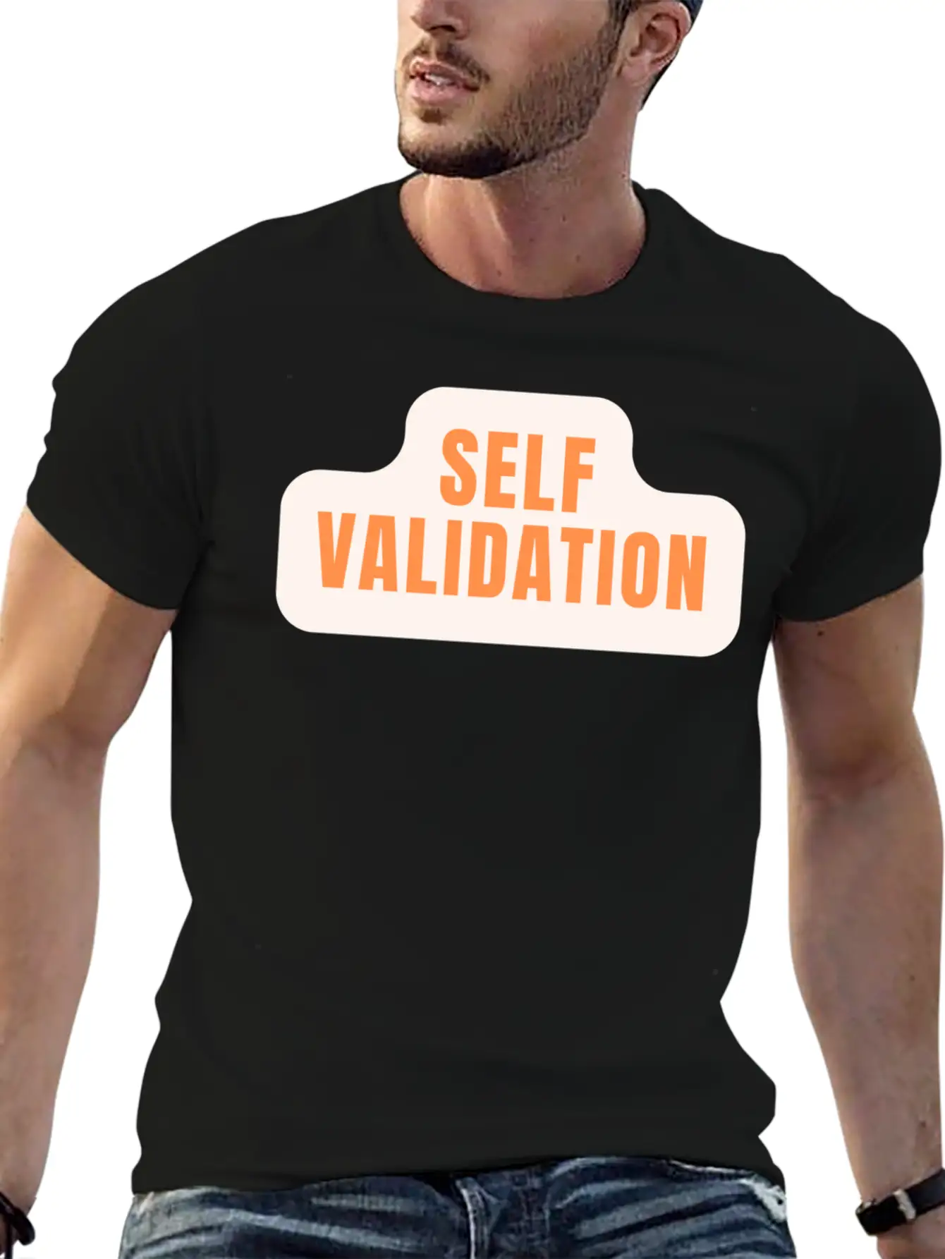 Self Validation : Reflecting Inner Truth Basic Graphic T-Shirt – Daily Comfort In Soft Cotton
