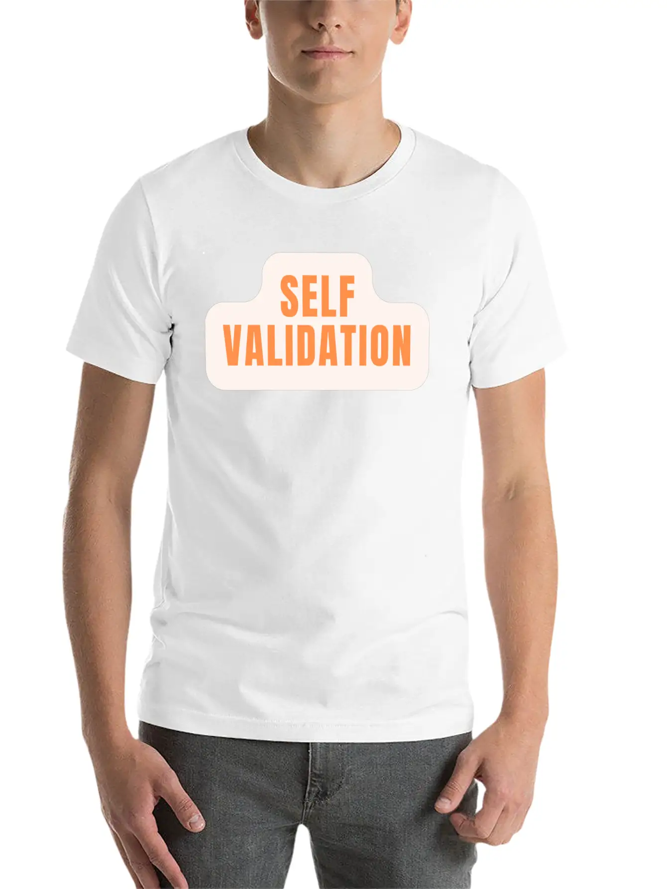 Self Validation : Reflecting Inner Truth Basic Graphic T-Shirt – Daily Comfort In Soft Cotton