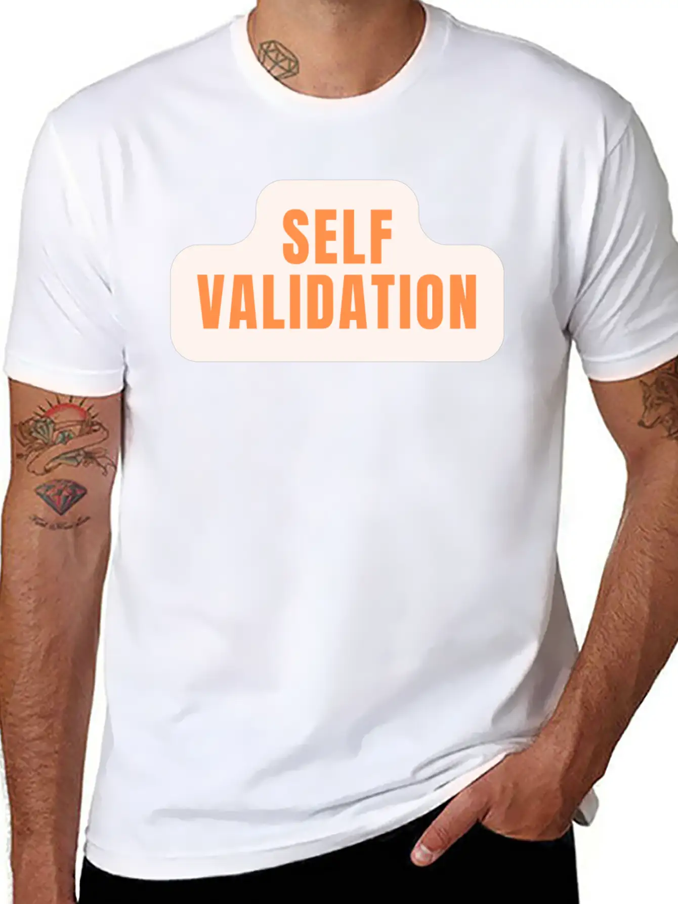 Self Validation : Reflecting Inner Truth Basic Graphic T-Shirt – Daily Comfort In Soft Cotton