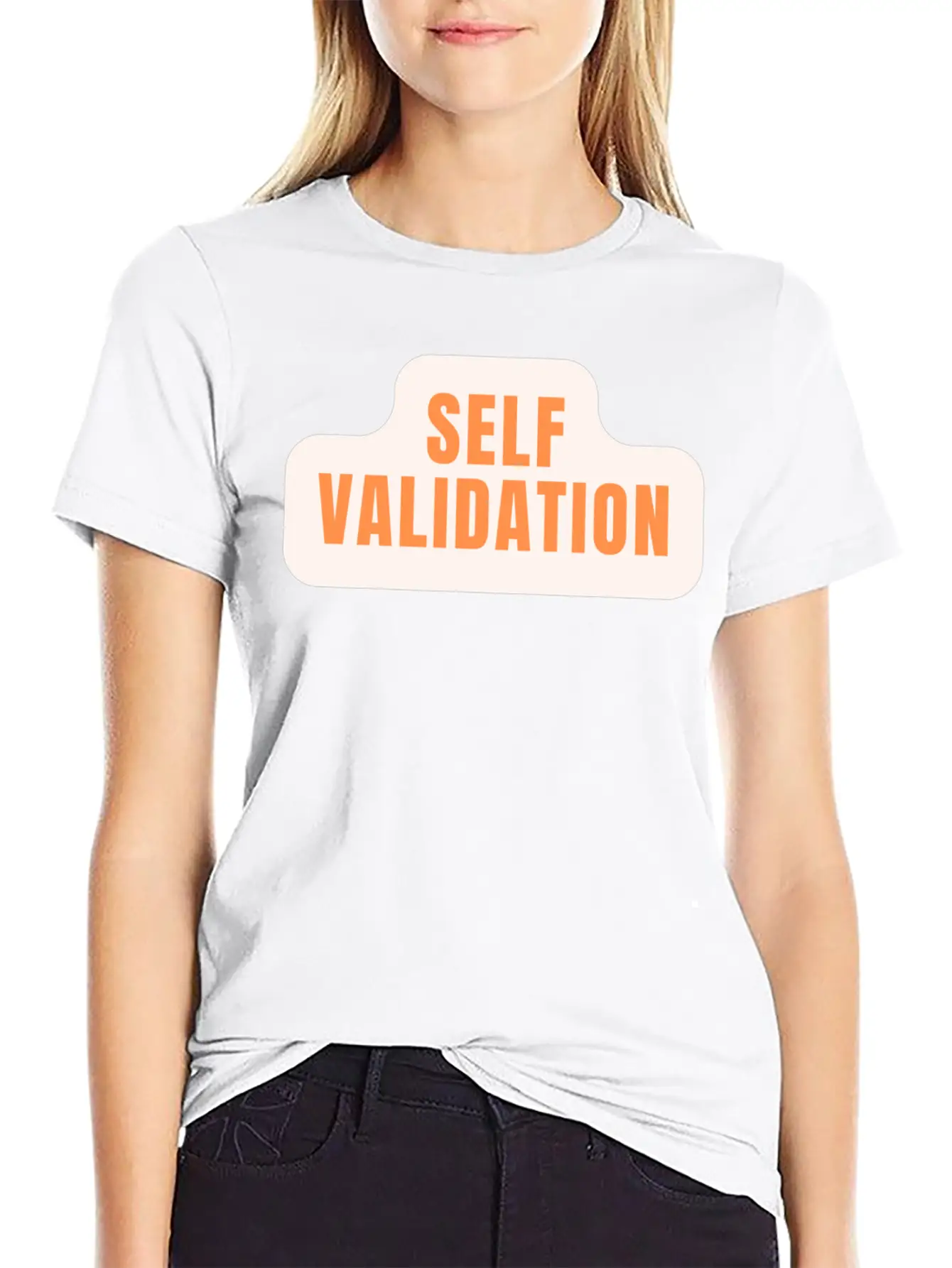 Self Validation : Reflecting Inner Truth Basic Graphic T-Shirt – Daily Comfort In Soft Cotton