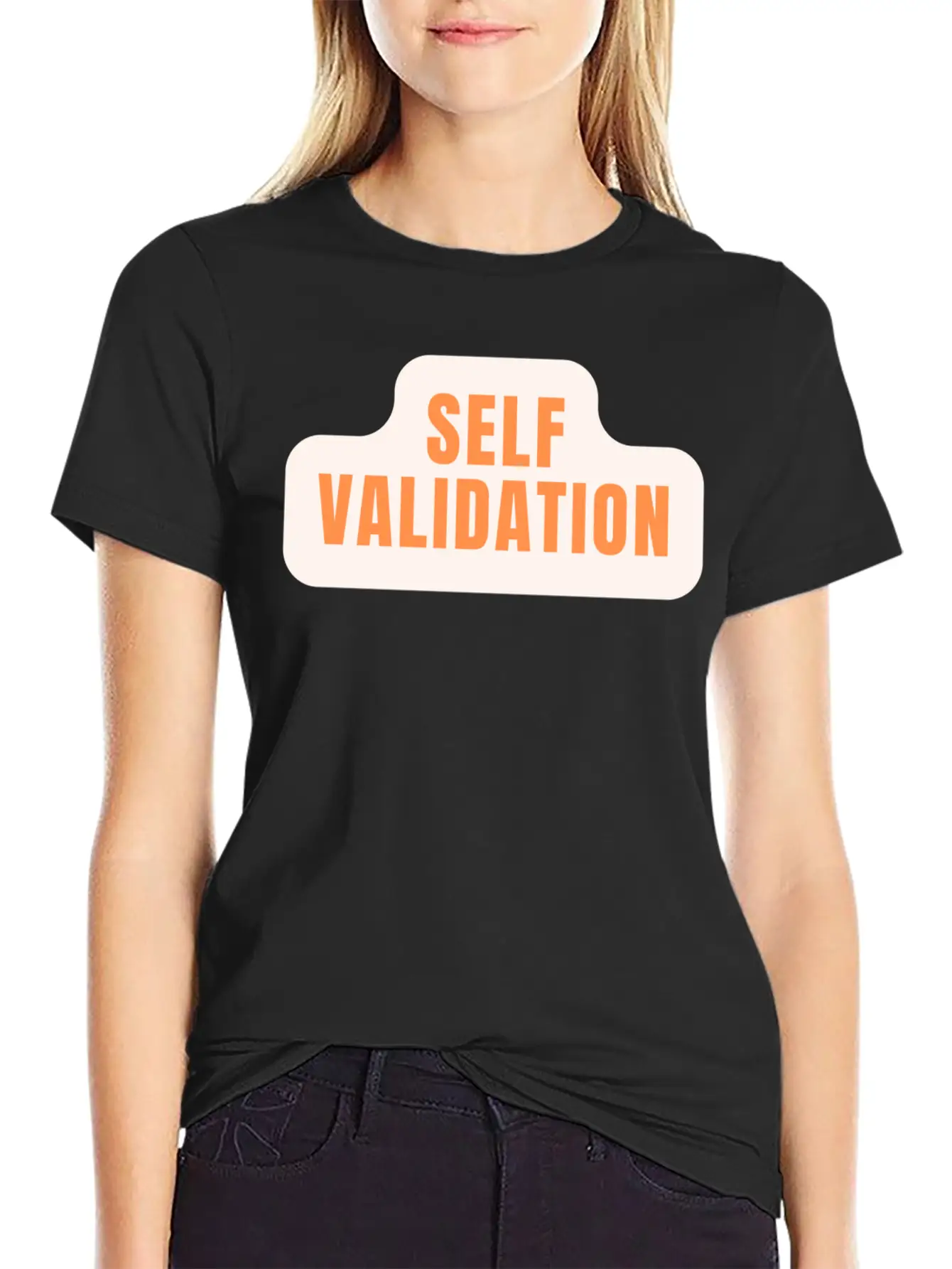 Self Validation : Reflecting Inner Truth Basic Graphic T-Shirt – Daily Comfort In Soft Cotton