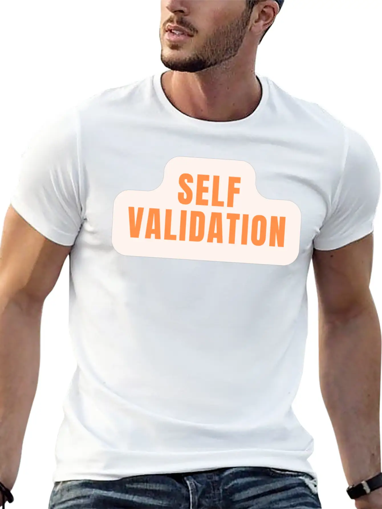 Self Validation : Reflecting Inner Truth Basic Graphic T-Shirt – Daily Comfort In Soft Cotton