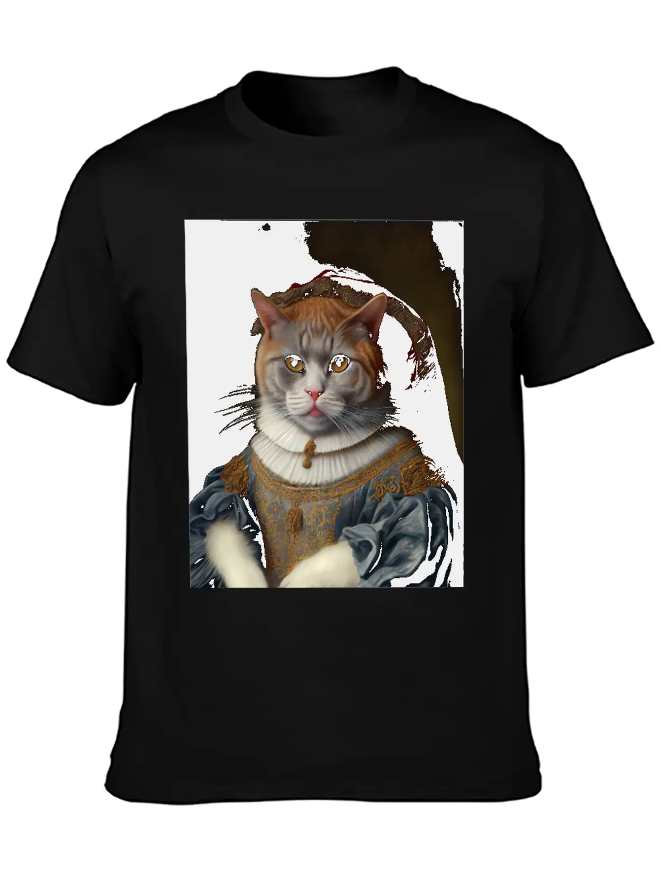 Selkirk Rex Queen Cat Breed Portrait Royal Renaiss Unisex Casual T-Shirt – Clean Design For Daily Comfort