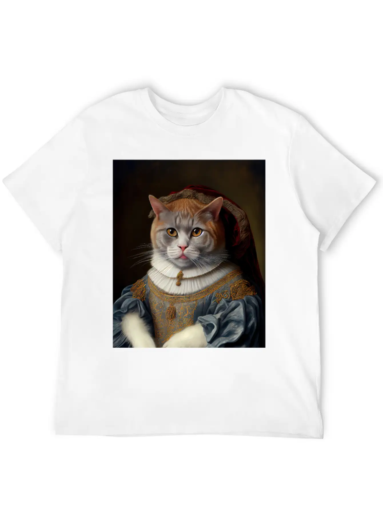 Selkirk Rex Queen Cat Breed Portrait Royal Renaiss Unisex Casual T-Shirt – Clean Design For Daily Comfort