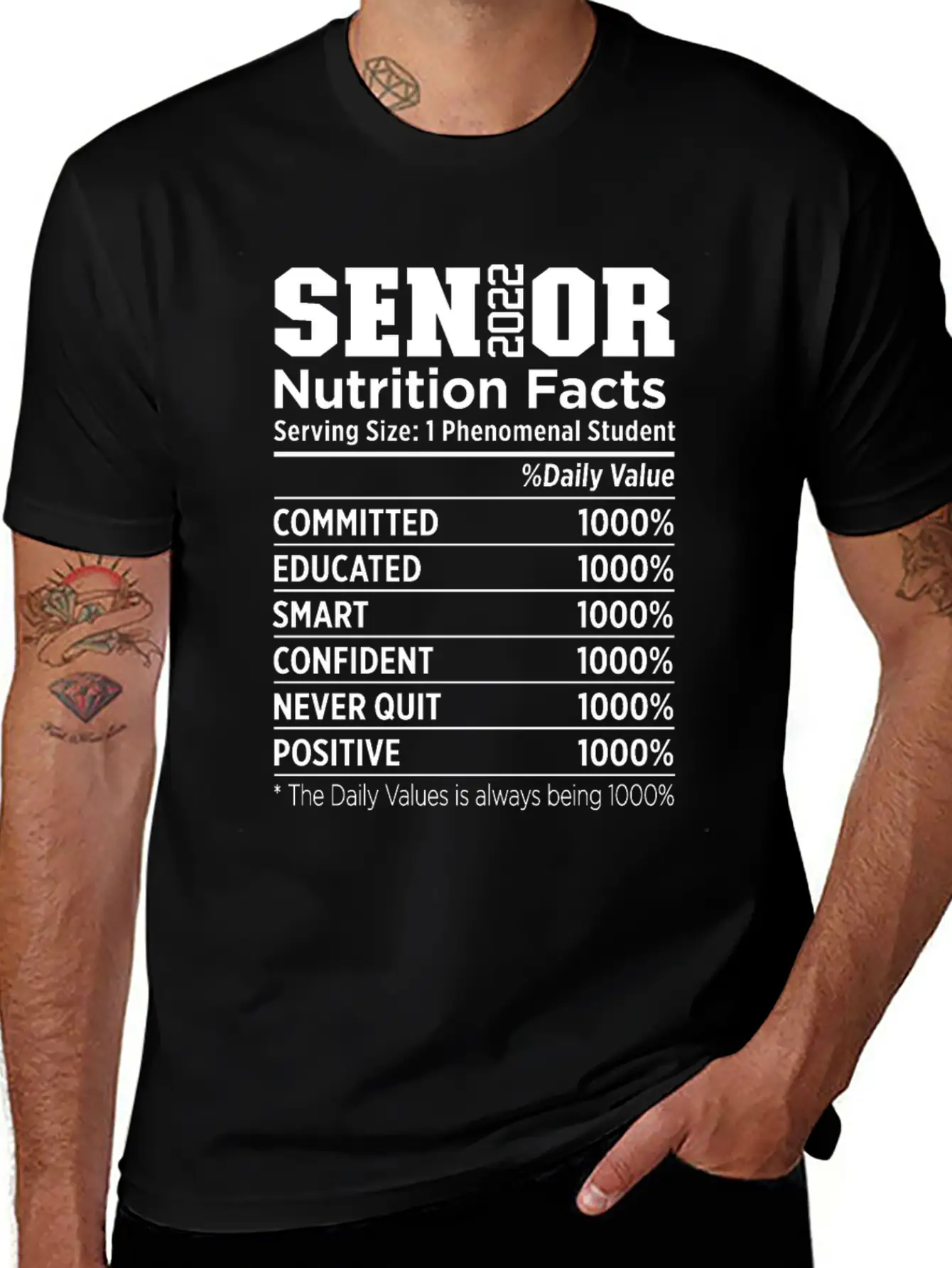 Senior 2022 Nutrition Facts Class Of 2022 Essential Cotton Tee For Daily Outfits – Unisex Style