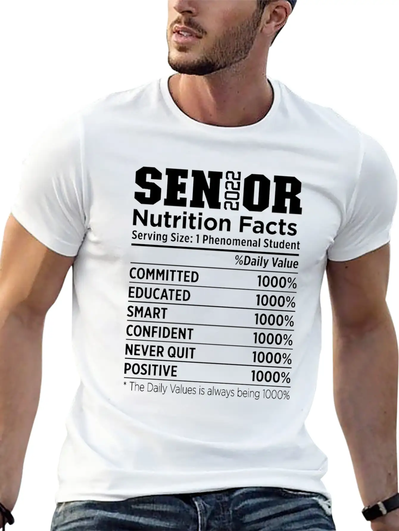 Senior 2022 Nutrition Facts Class Of 2022 Essential Cotton Tee For Daily Outfits – Unisex Style