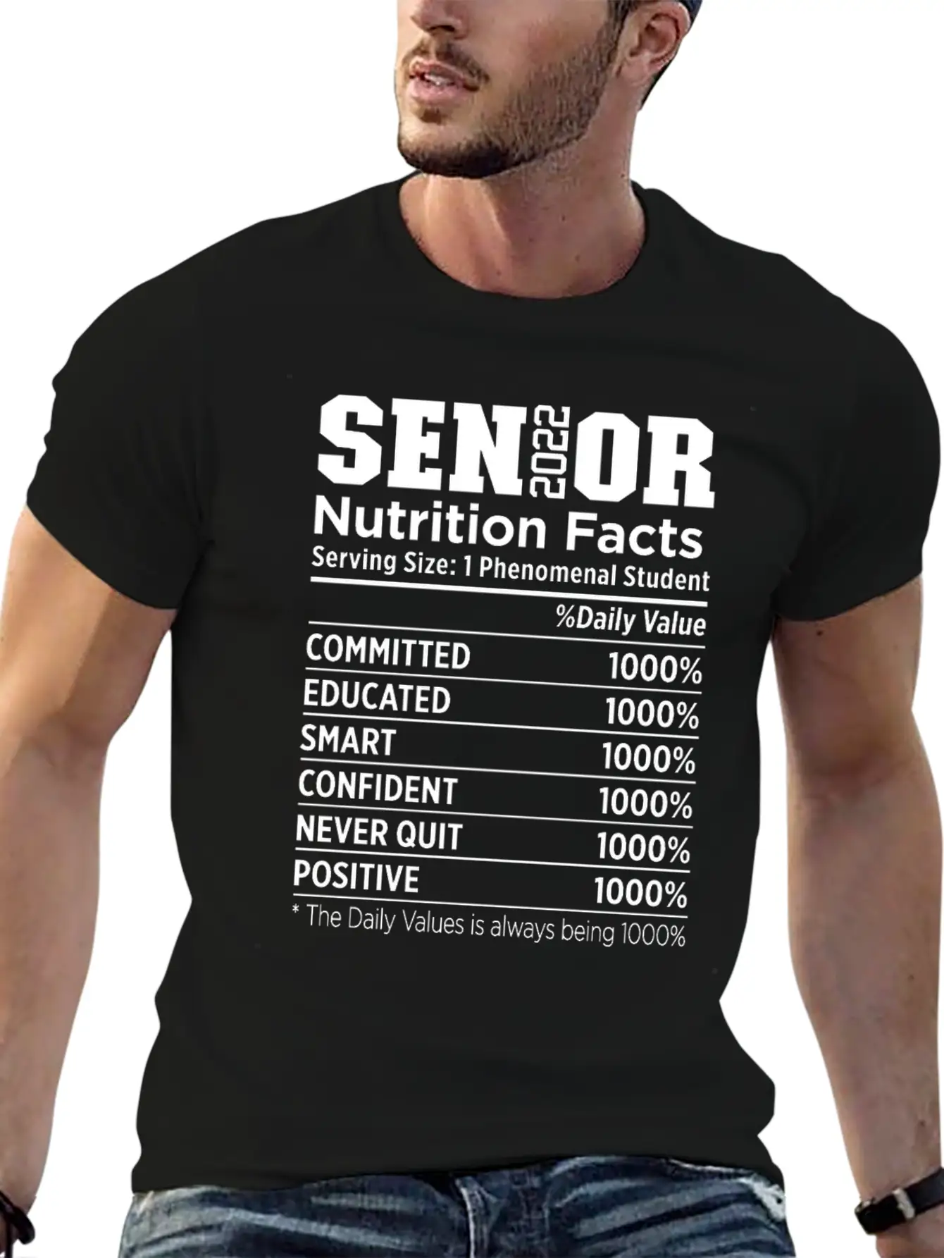 Senior 2022 Nutrition Facts Class Of 2022 Essential Cotton Tee For Daily Outfits – Unisex Style