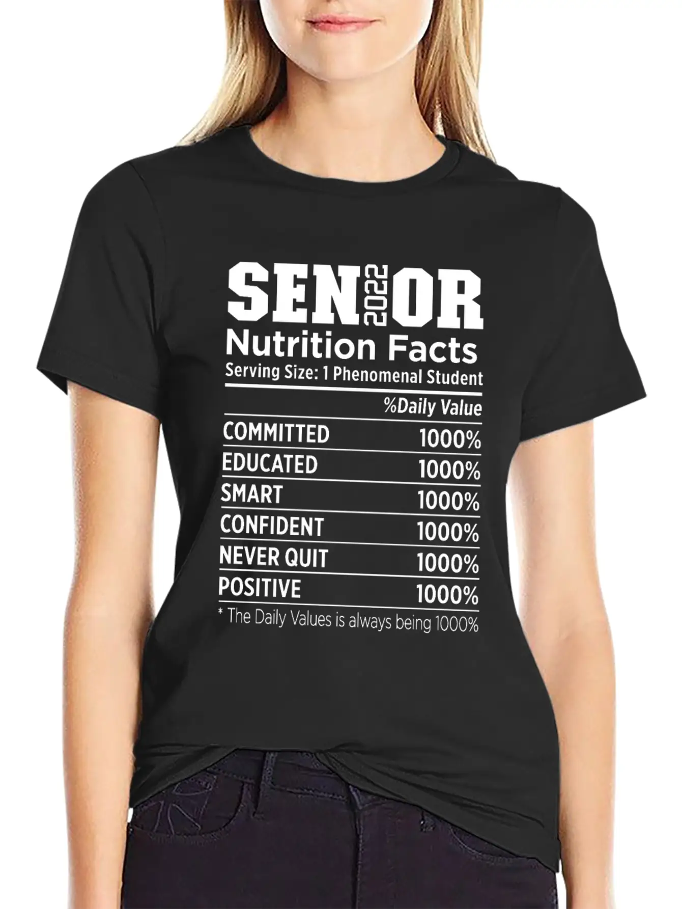 Senior 2022 Nutrition Facts Class Of 2022 Essential Cotton Tee For Daily Outfits – Unisex Style