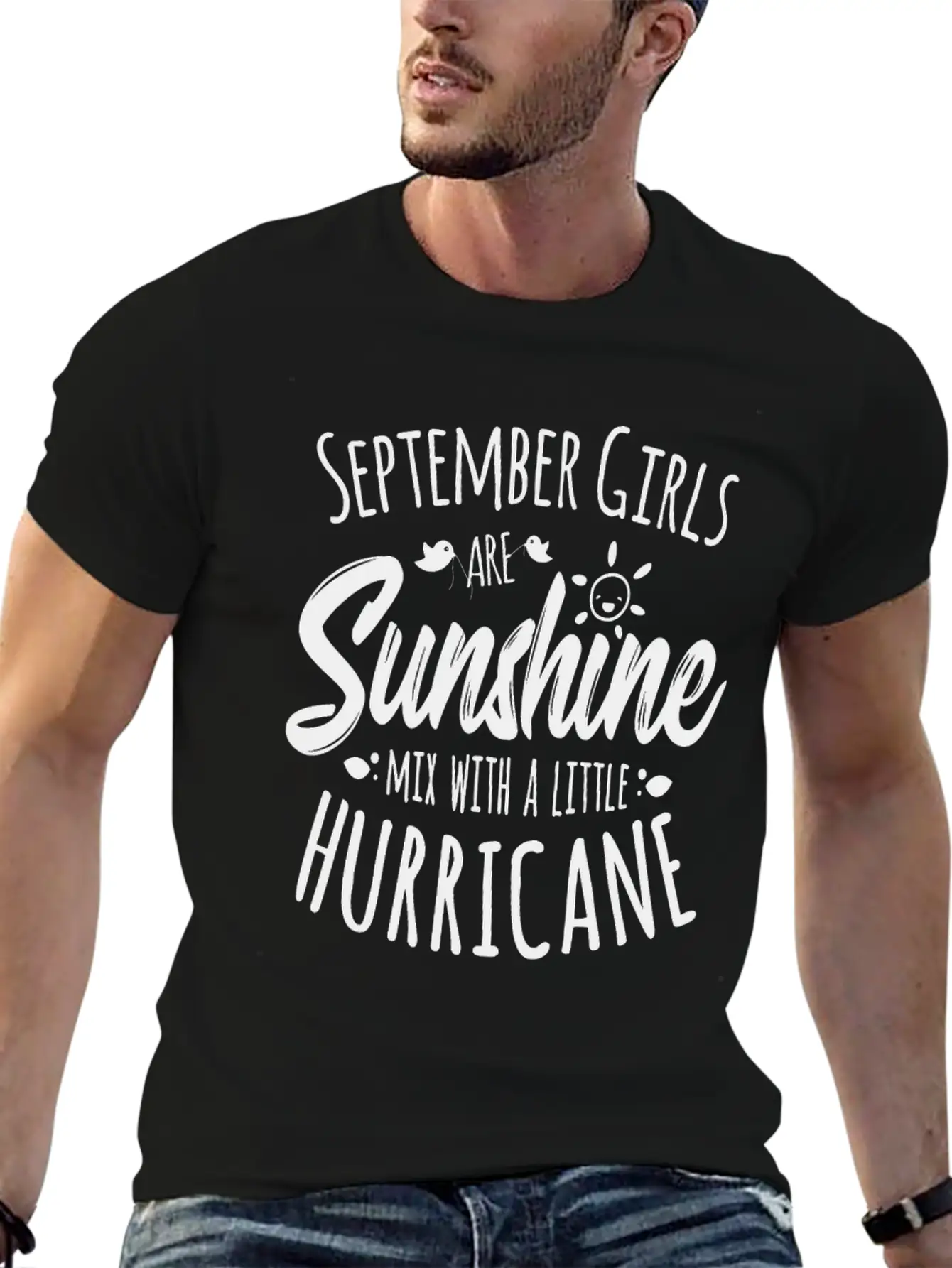 September Girl Bday Gift Sunshine Summer Hurricane Stylish Everyday T-Shirt – Unisex Basic Cotton Tee