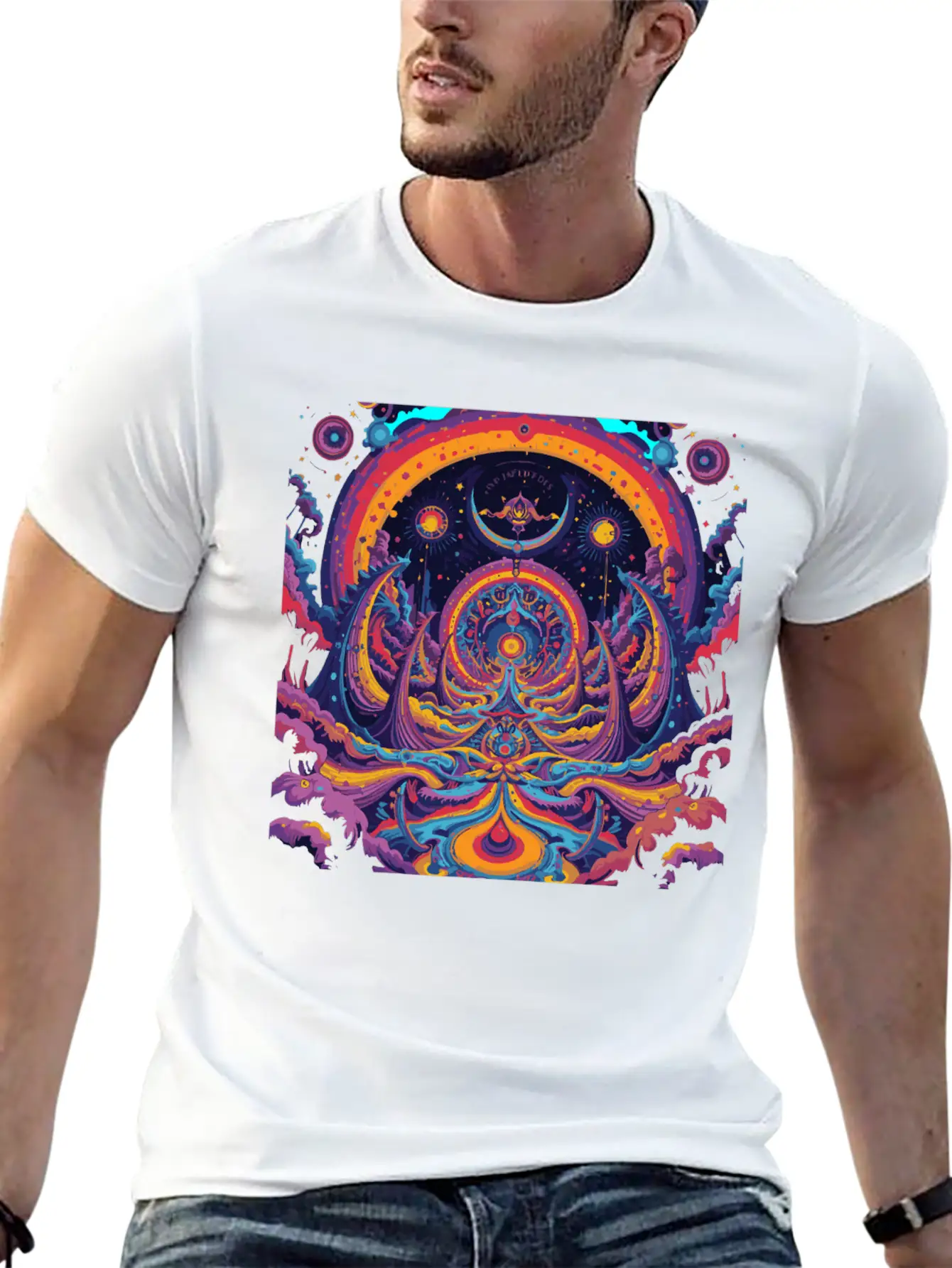 "Serene Lines: Minimalist Art Tee" Basic Graphic T-Shirt – Daily Comfort In Soft Cotton
